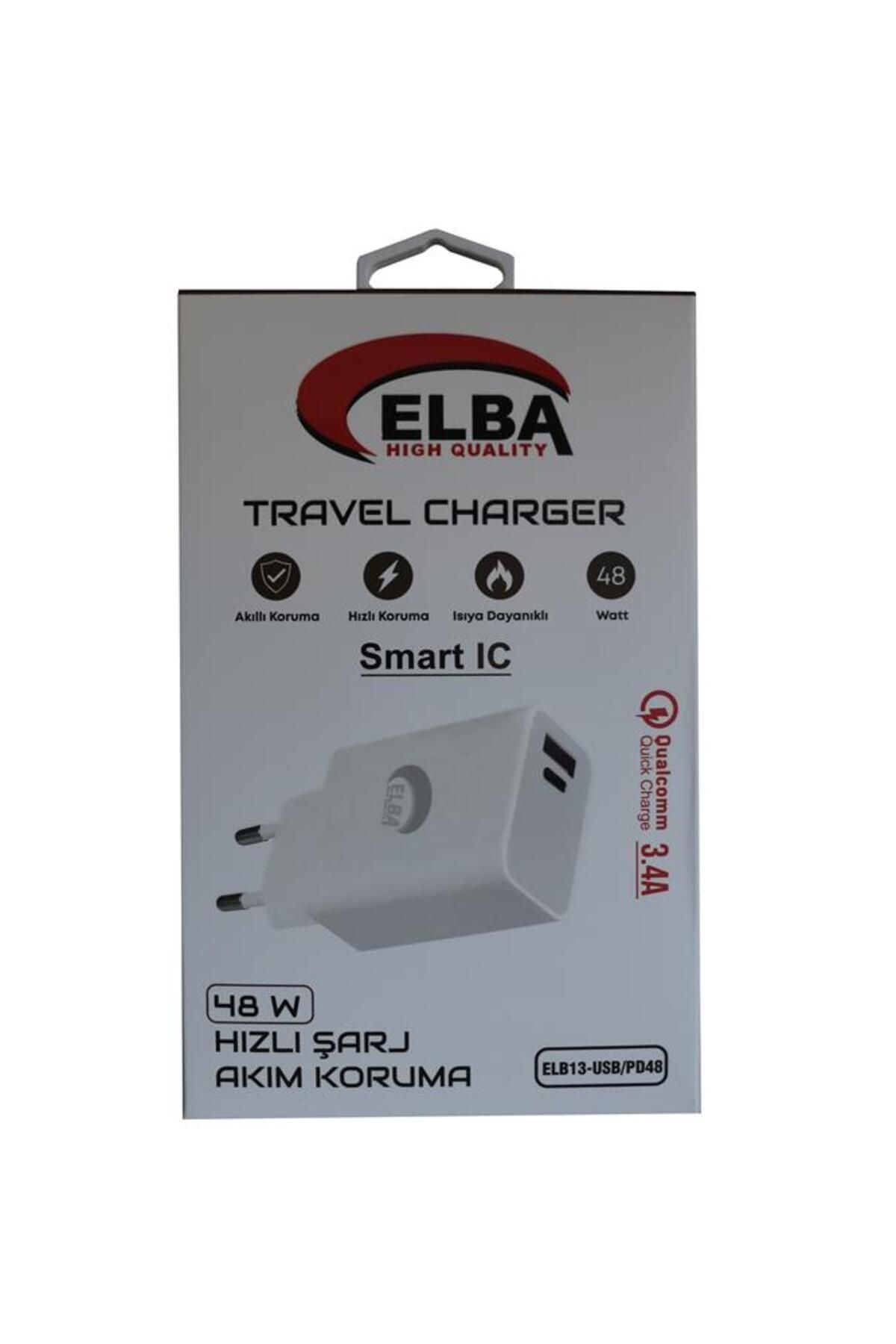 Vobotek Teknoloji Elba ELB13 Elb-48w 3.4A USB-Pd48 (Usb+Type-C) Akıllı Koruma- Isıya Dayanklı Hızlı Şarj Ev Şarj Kafa