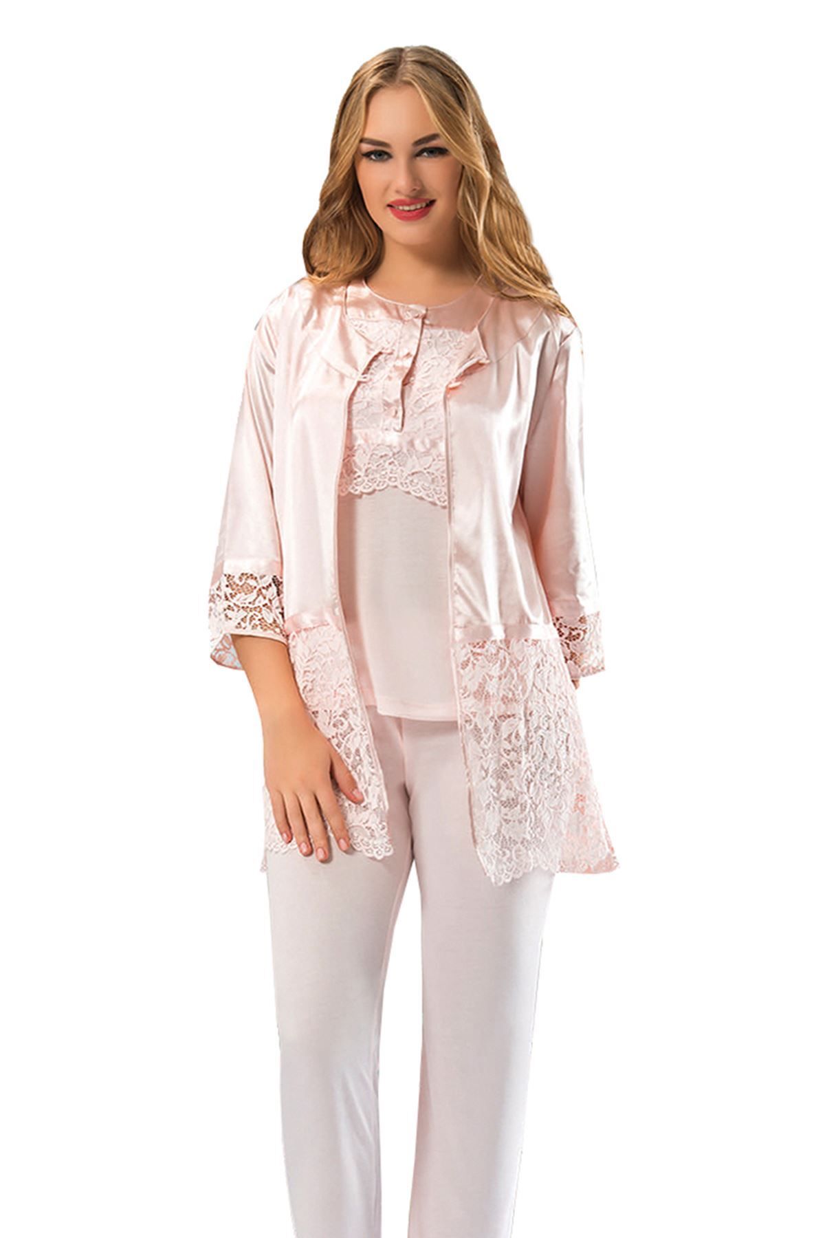 Sistina Pudra Penye Pijama Takımı - 1417 - Beden L ZRNET