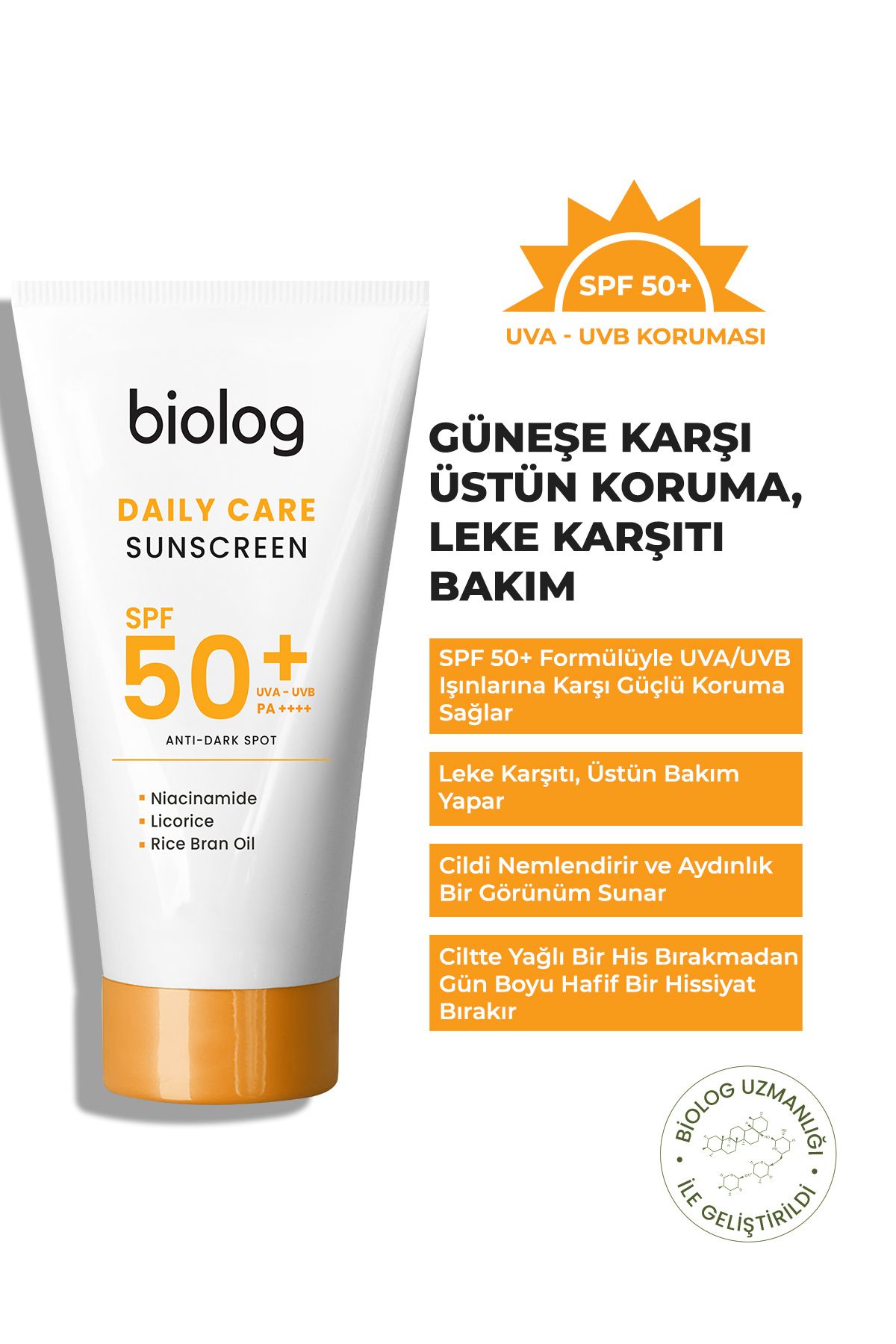 Biolog Leke Karşıtı Güneş Kremi Spf50 / 50ml