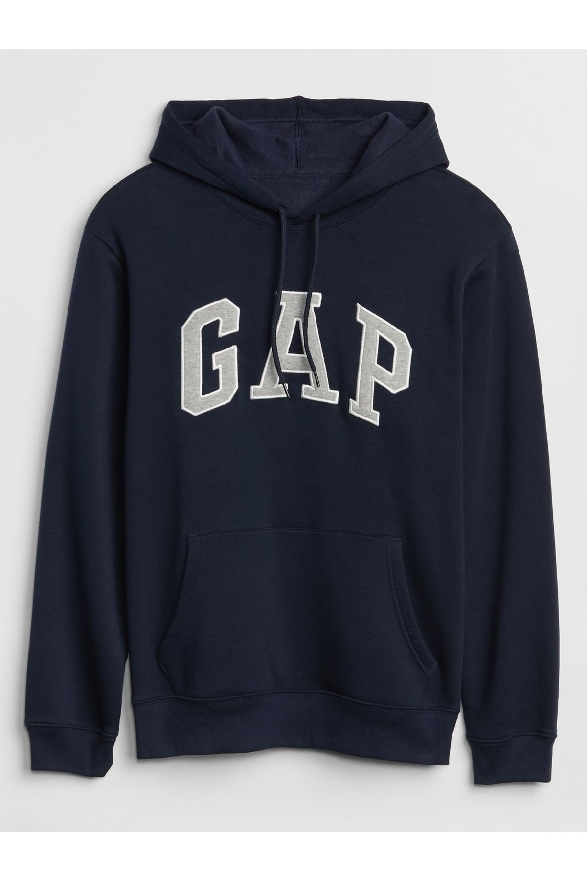 سویشرت سرپوش دار با لوگوی آبی ناوی گپ سویشرت مردانه راسته آستین بلند | گپ GAP 850834 - تصویر 4