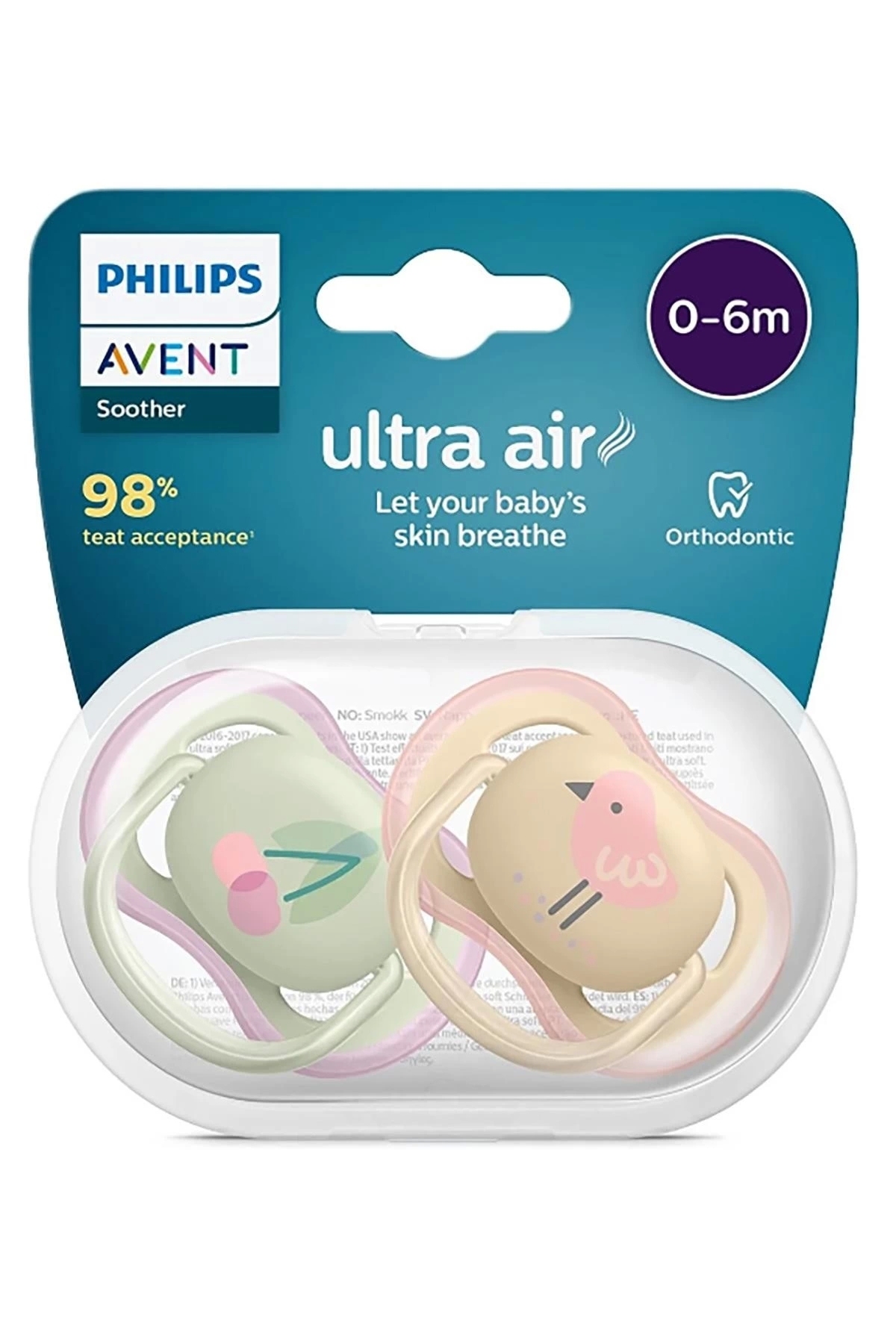 Philips Avent SCF085/13 Ultra Air Emzik 0-6 Ay 2li Kız fotoğrafı 4 (önizleme)