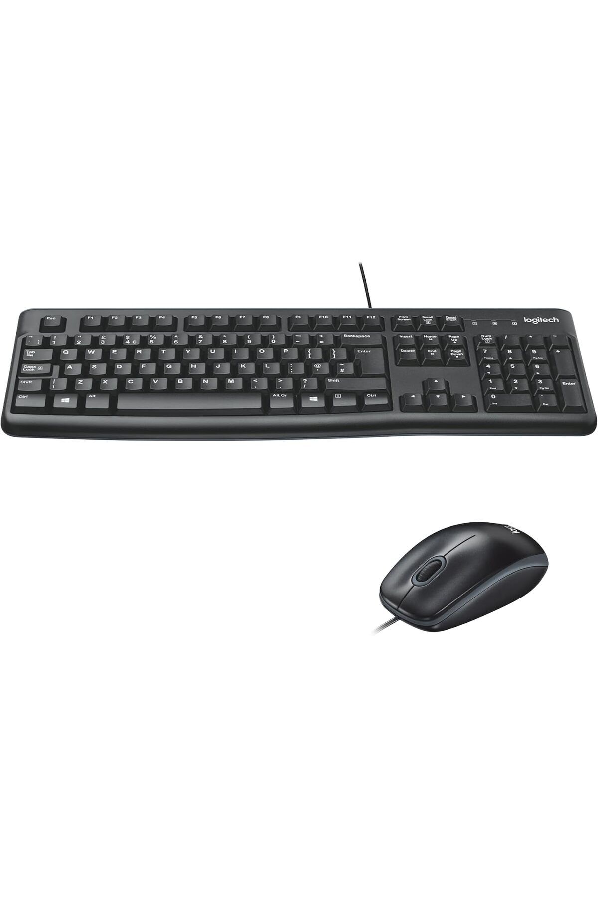 STOREMAX cmllashop MK120 USB Kablolu Klavye Mouse Seti, Tam Boyutlu, Sağ ve Sol Elle Kullanıma Uygun Mouse,