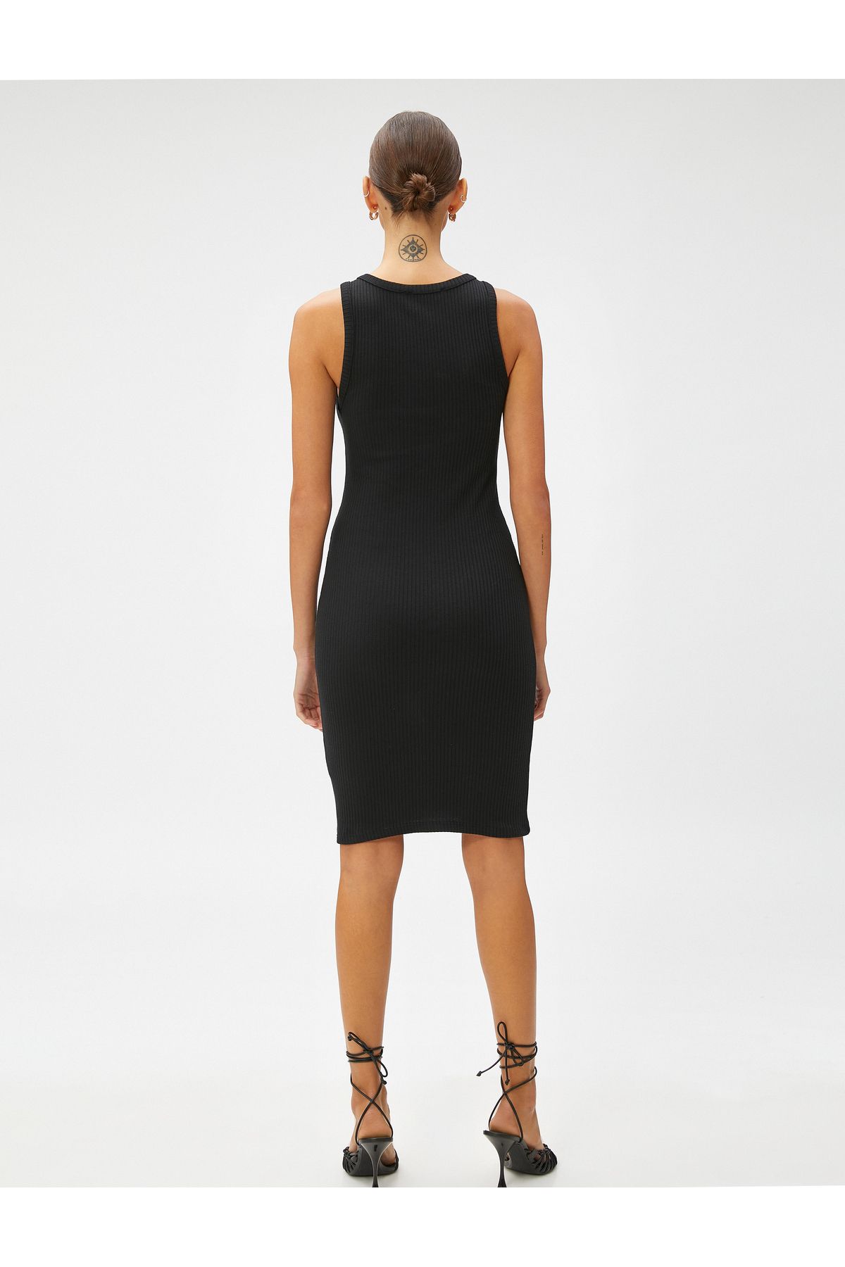Koton-Rochie mini de bază, cu gât cu căpăcel, bumbac 4
