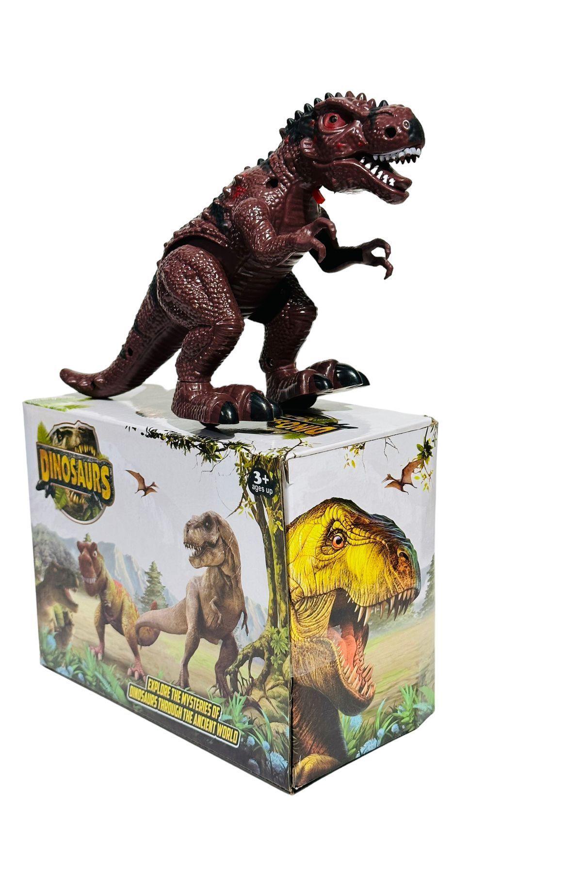 tmtoysandmore dinazor t-rex oyuncak ışıklı sesli yürüyen model 15x24 cm