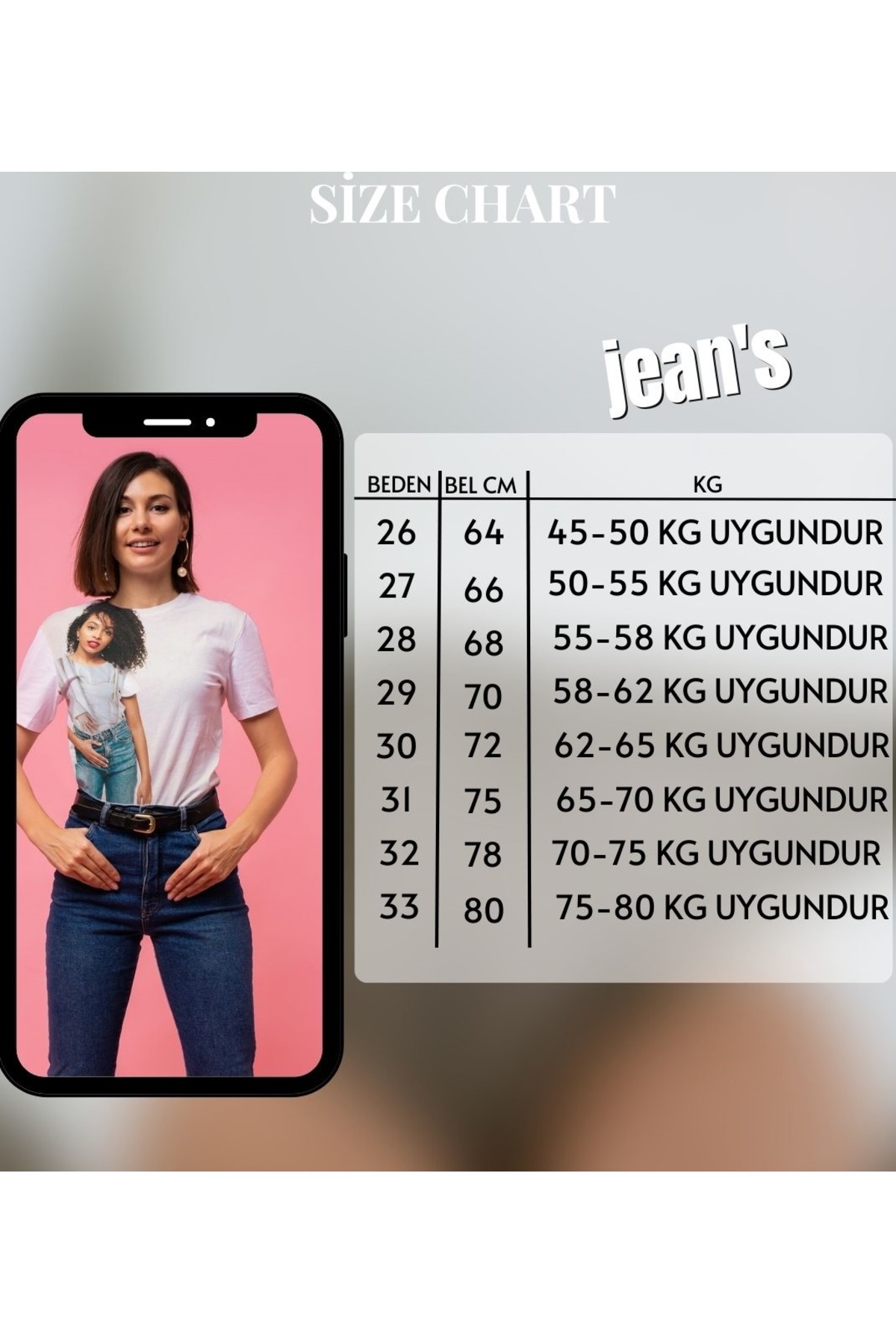 SANTA BELLA  Mizia Siyah Süper yüksek Bel ispanyol Paça Jean Flare Kadın Toparlayıcı Likra Kot Pantolon - Görsel 6