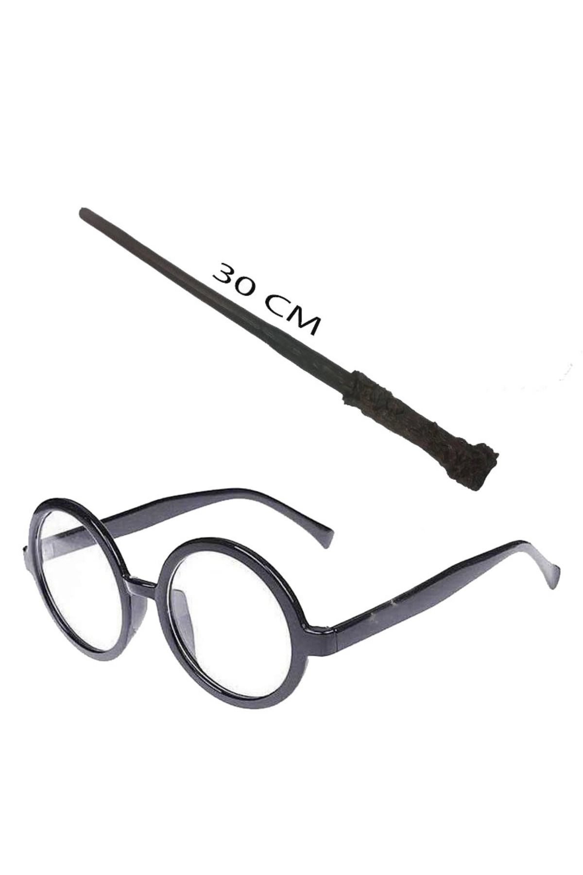 mycarmella Harry Potter Asası 30 Cm Ve Siyah Çerçeveli Harry Potter Gözlüğü Seti - VHT2196-4518
