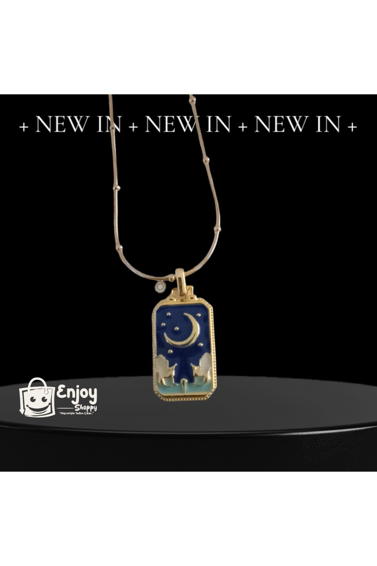 Enjoy-Tarot Moon Star Steel Necklace Custom Design # Gift # Birthday # Stylish Necklace 2