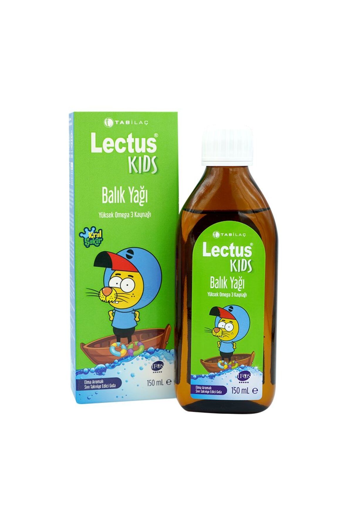 Tab İlaç Lectus Kids Elma Aromalı Balık Yağı