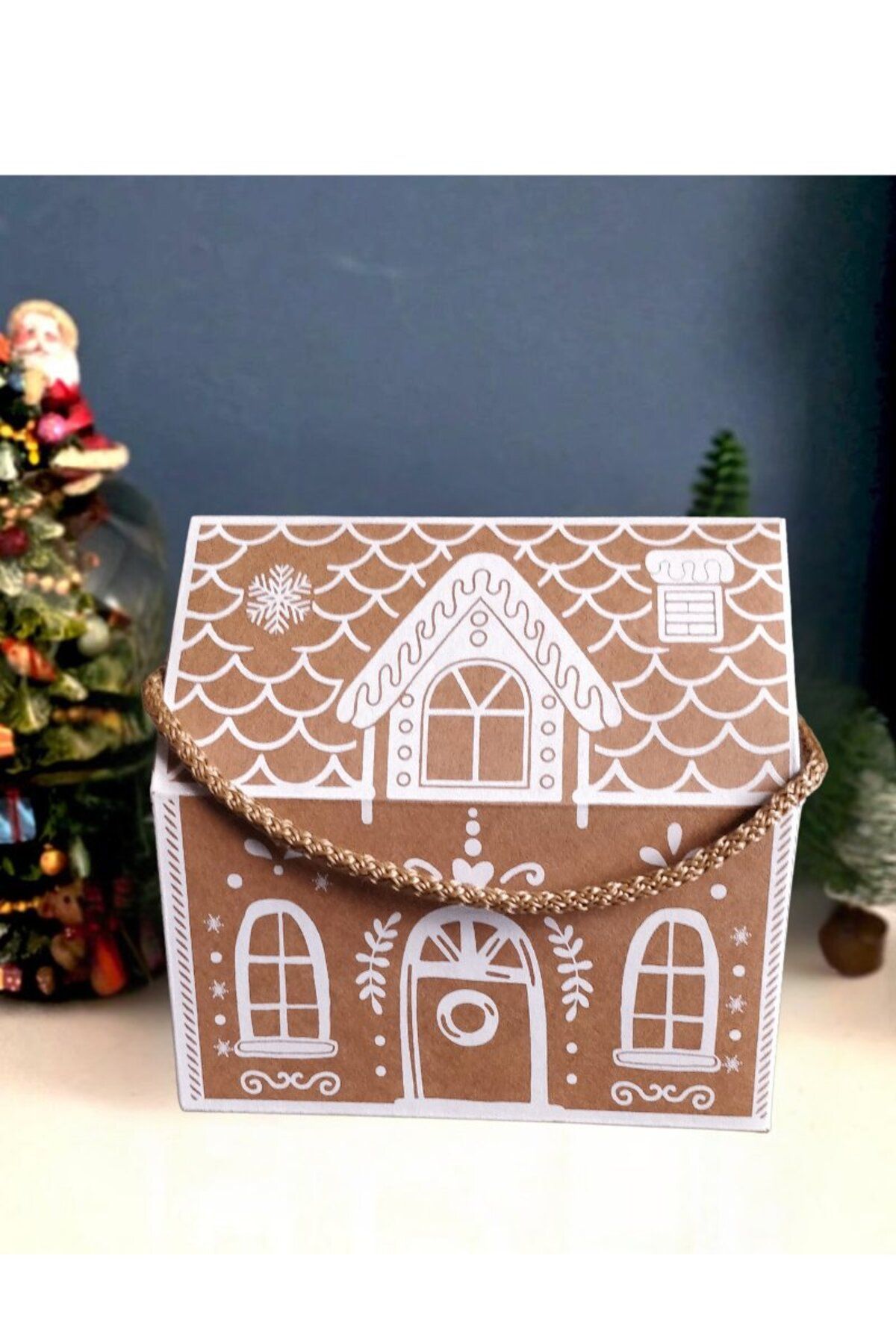 roco paper-Box Bag with Christmas Home Design - Decorative New Year and Wedding Gift, Printed-12Pcs, 9.5X14.5X15Cm 2