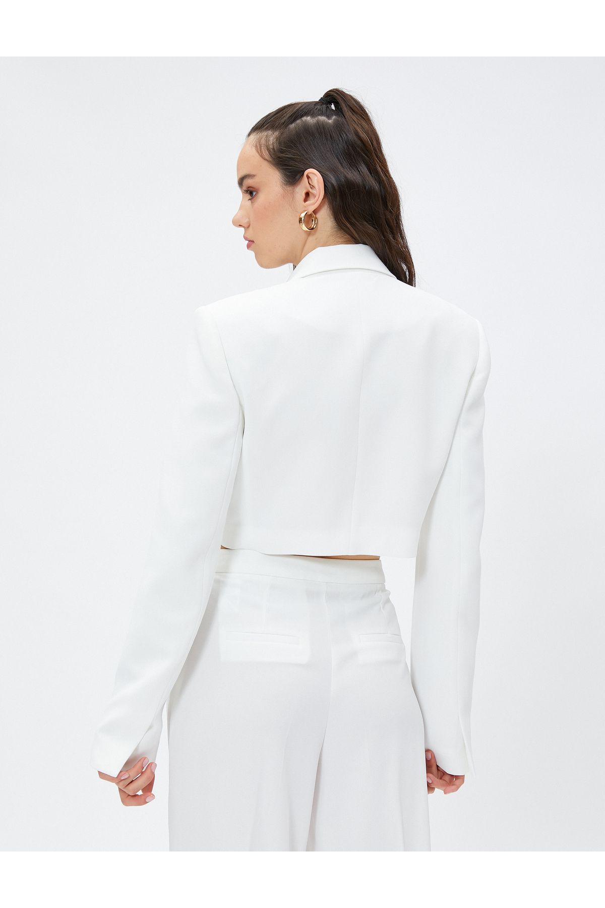 Koton-Crop Double Breasted Blazer Jacket 4