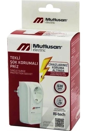 Mutlusan Tekli Şok Korumalı Priz