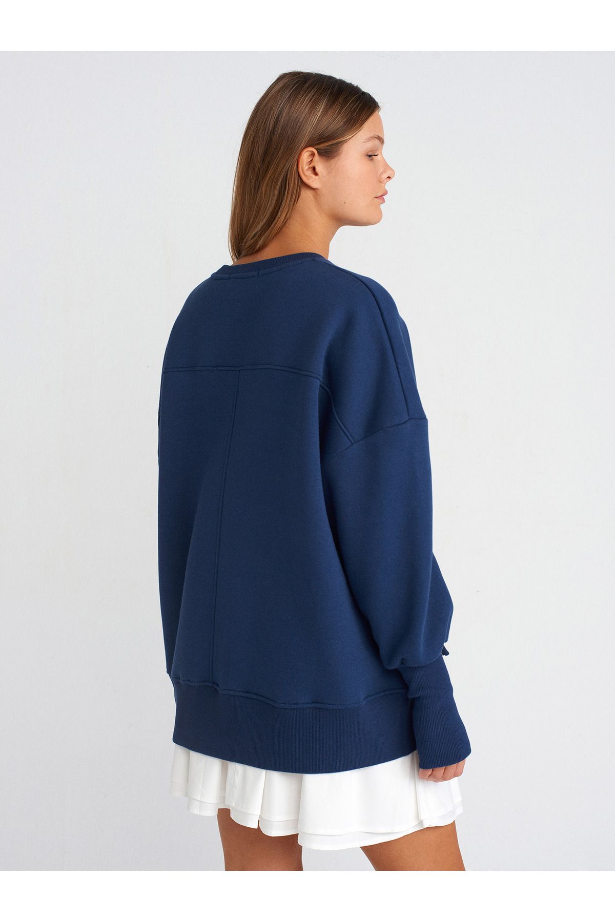 سویشرت Dilvin 40111 Oversize-Navy Blue