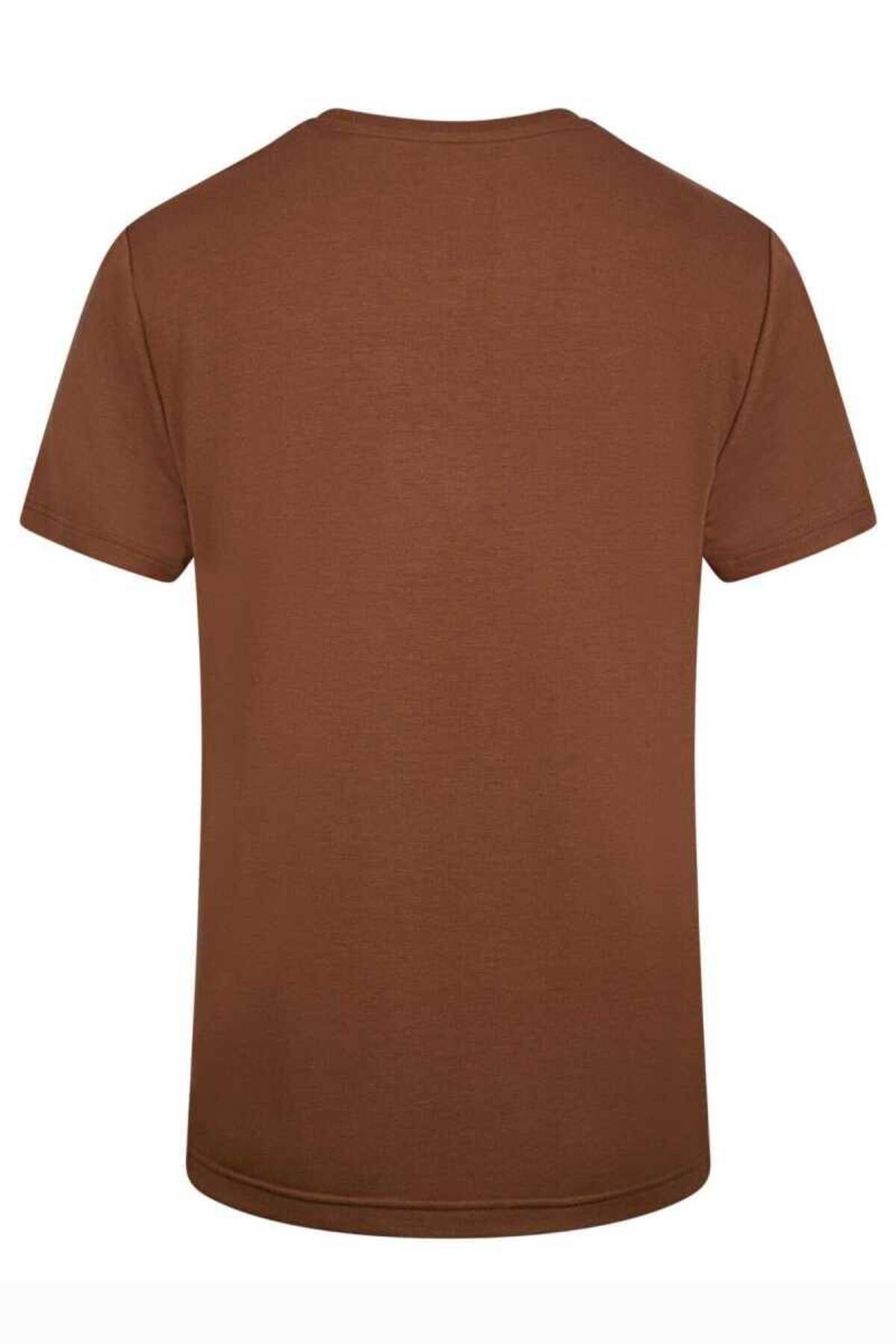2AS-Ανδρικό T-Shirt Viloft Crew Neck Cocoa 3