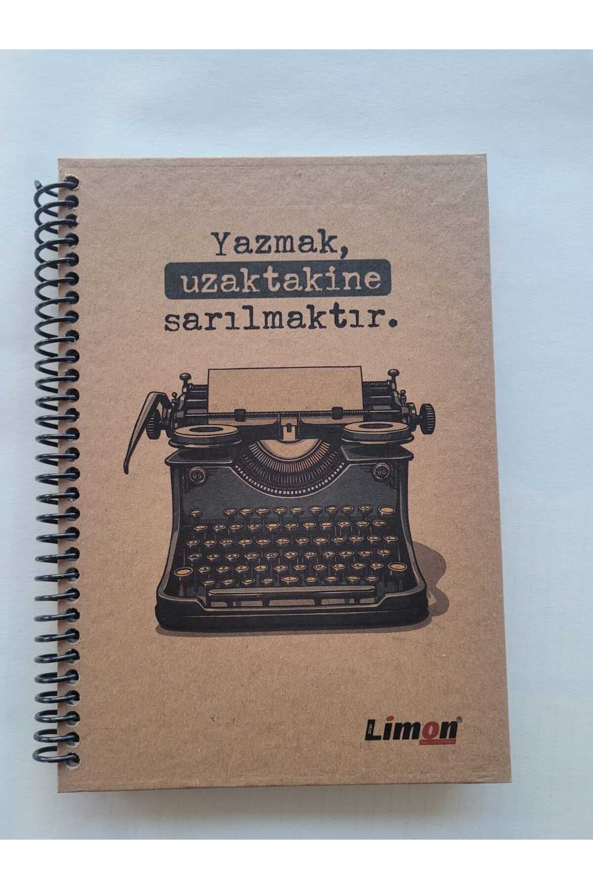 LİMON DEFTER Caiet De 80 De Coli Cu Spirală De Lămâie - Copertă Kraft Rigidă, Riglat 14x20 - One Size