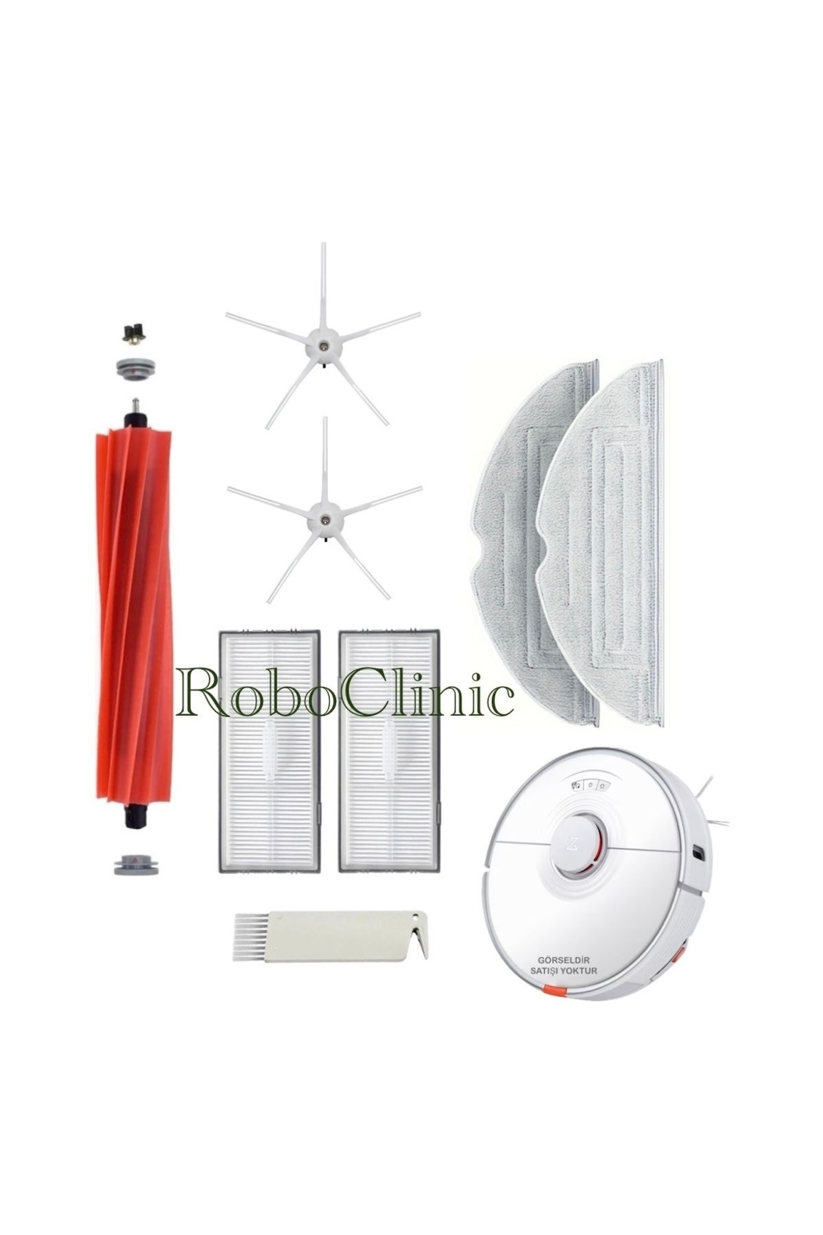 Roboclinic-Roborock S7-S7 Sonic Mopping White Smart Robot Vacuum Cleaner Compatible Renewal Set 1