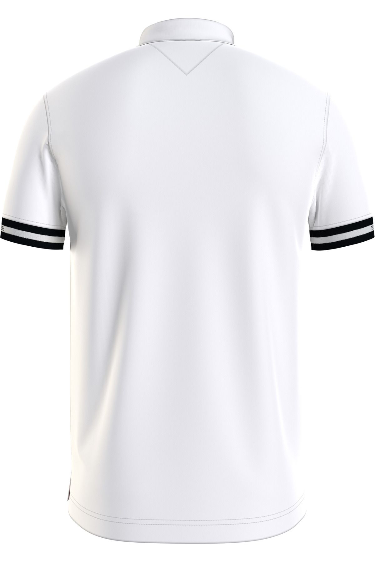 تی شرت یقه پولو سفید مردانه دکمه چوگان یاکا بسته آستین کوتاه Yaka MW0MW34737 YBR Tommy Hilfiger