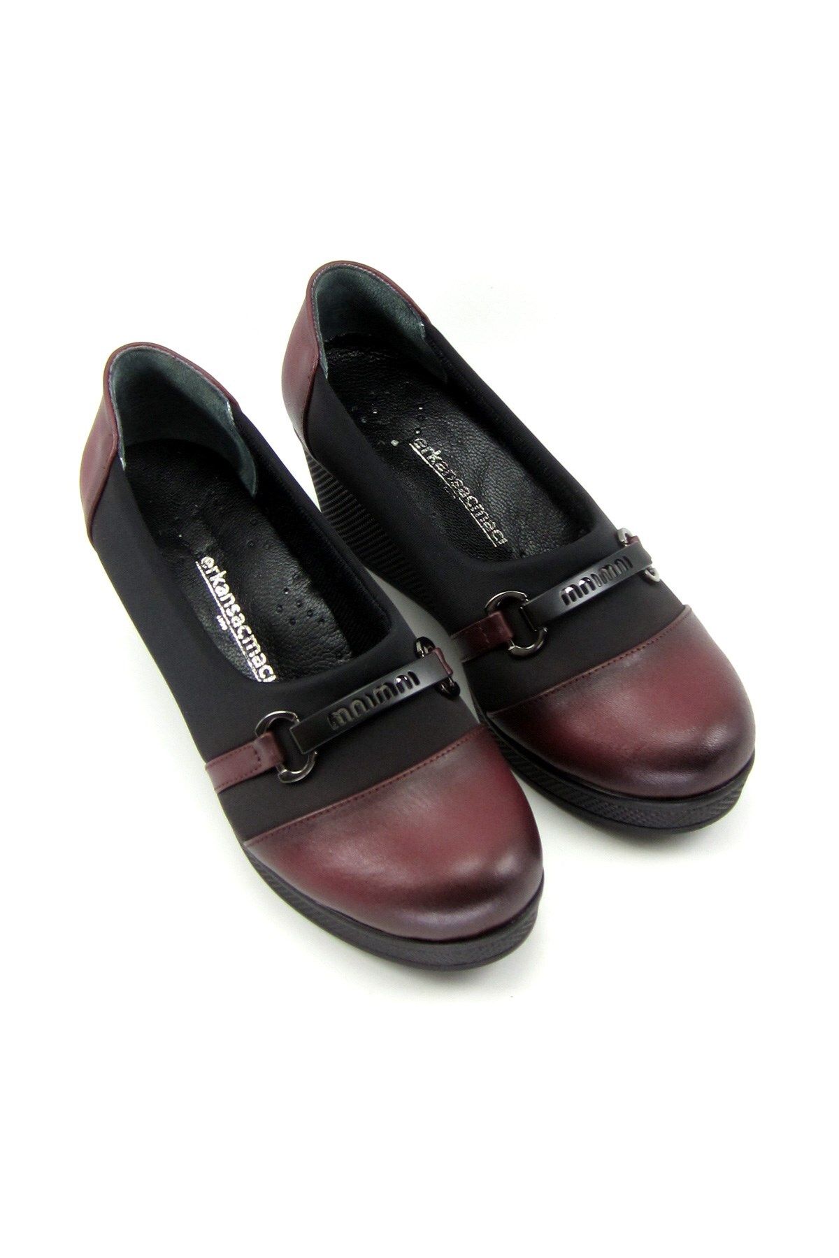 Erkan Saçmacı Pantofi Casual Elastici Cu Toc Cu Pană Din Piele Naturală Blake Burgundy Femeie - 39