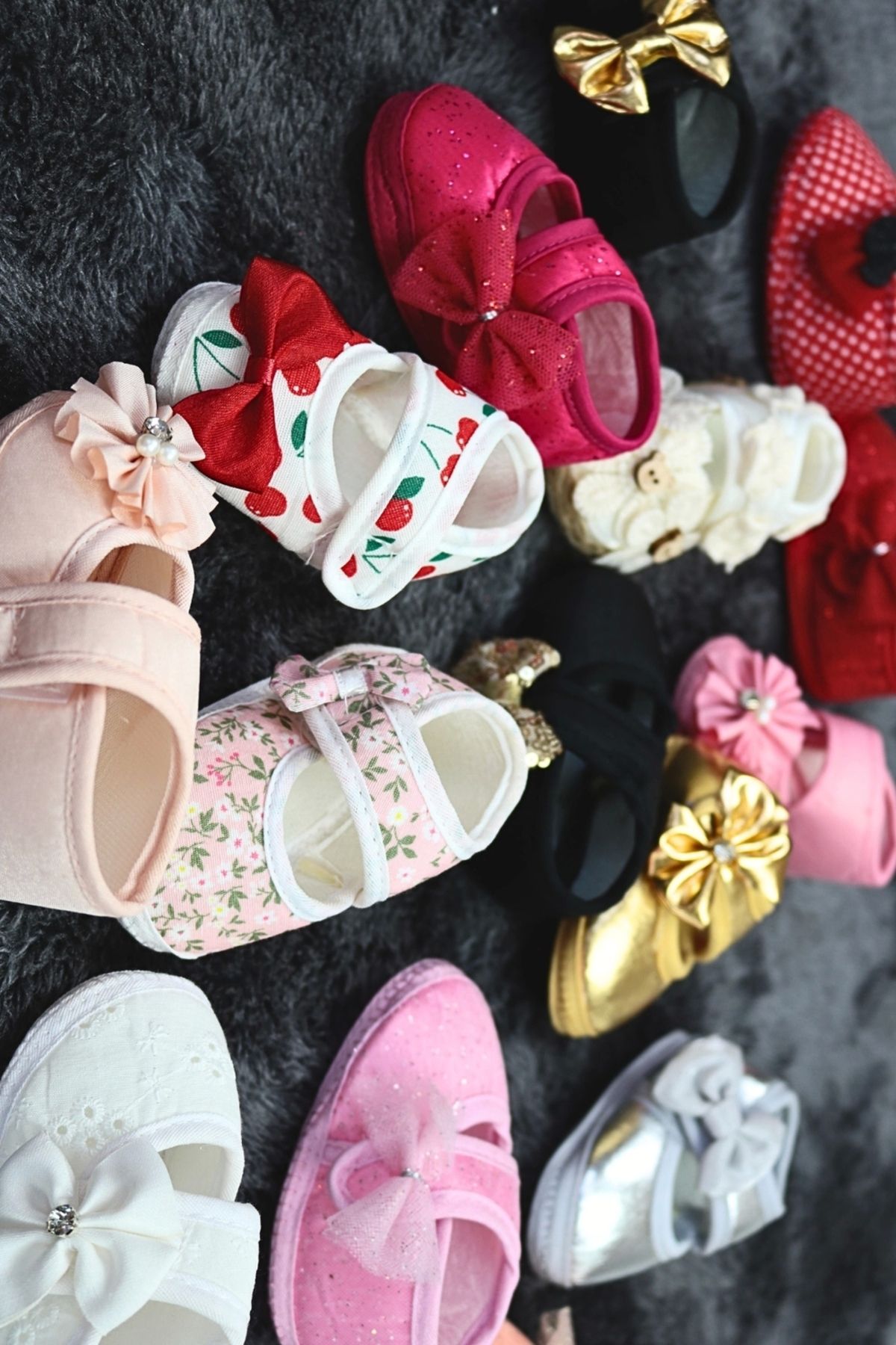 LOGO AKSESUAR-0-3 Months Mickey Baby Bandana and Booties Set - Polka Dots 4