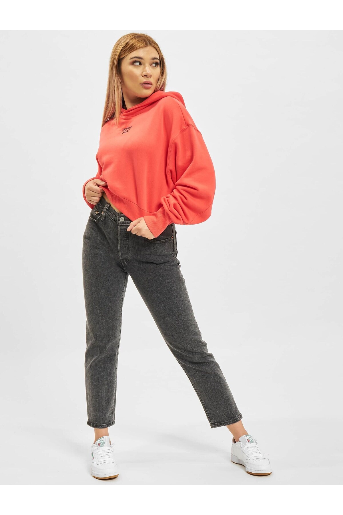 Reebok-Damen C PF Cropped Hoodie 7