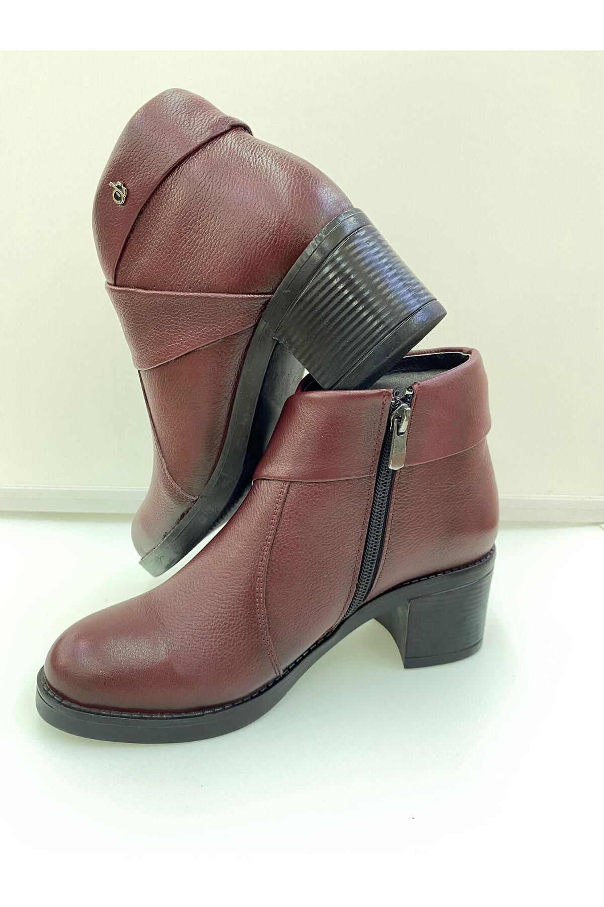 WOMAN COLORS-Genuine Leather Daily Women's Boots Bootie Leather Boots 5