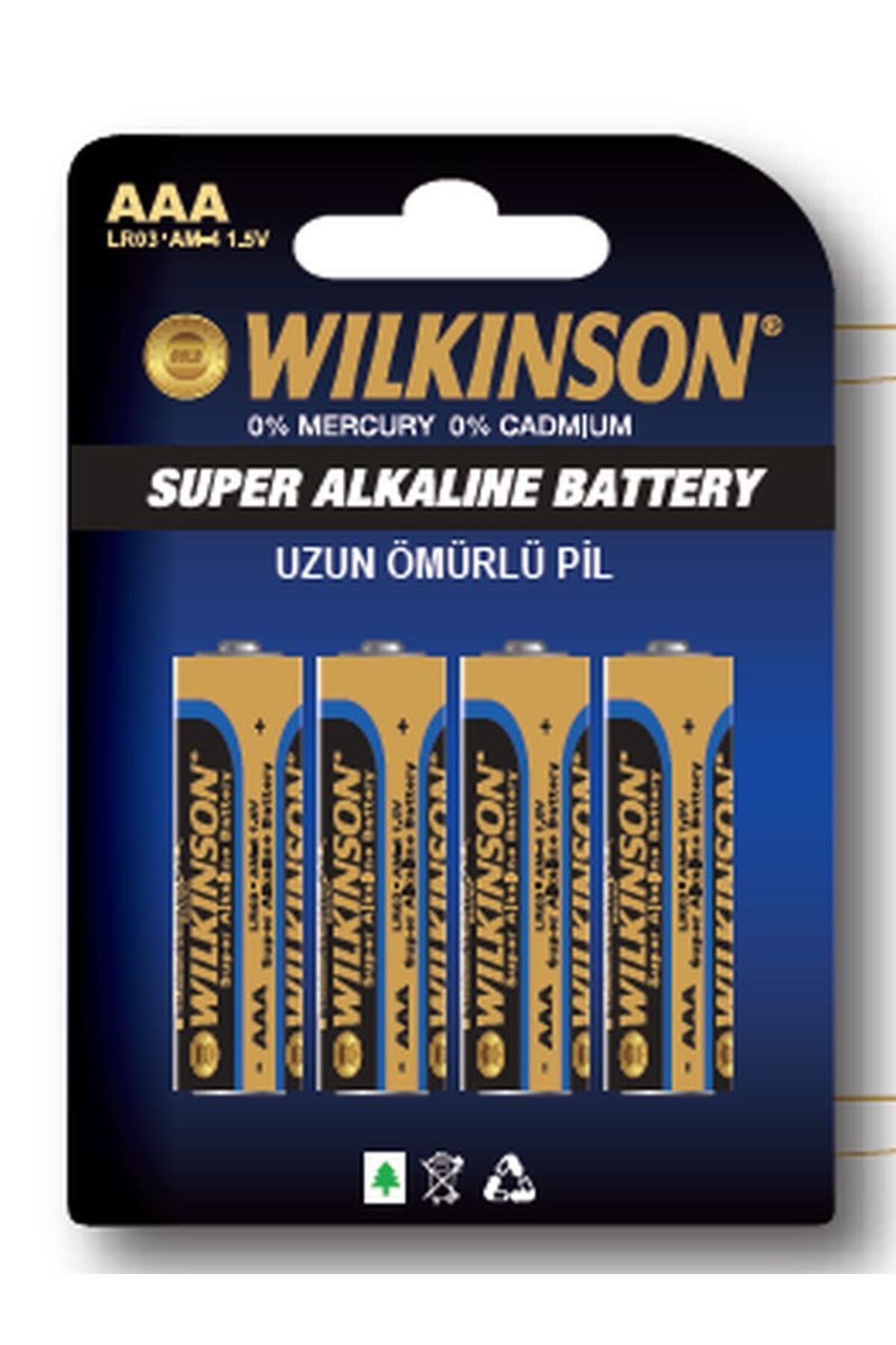 4 ADET 4 LÜ KARTON, WILKINSON  AAA LR03 - AM4   1.5 VOLT  SUPER ALKALINE  BATTERY  0% MER. 0% CAD. - 5