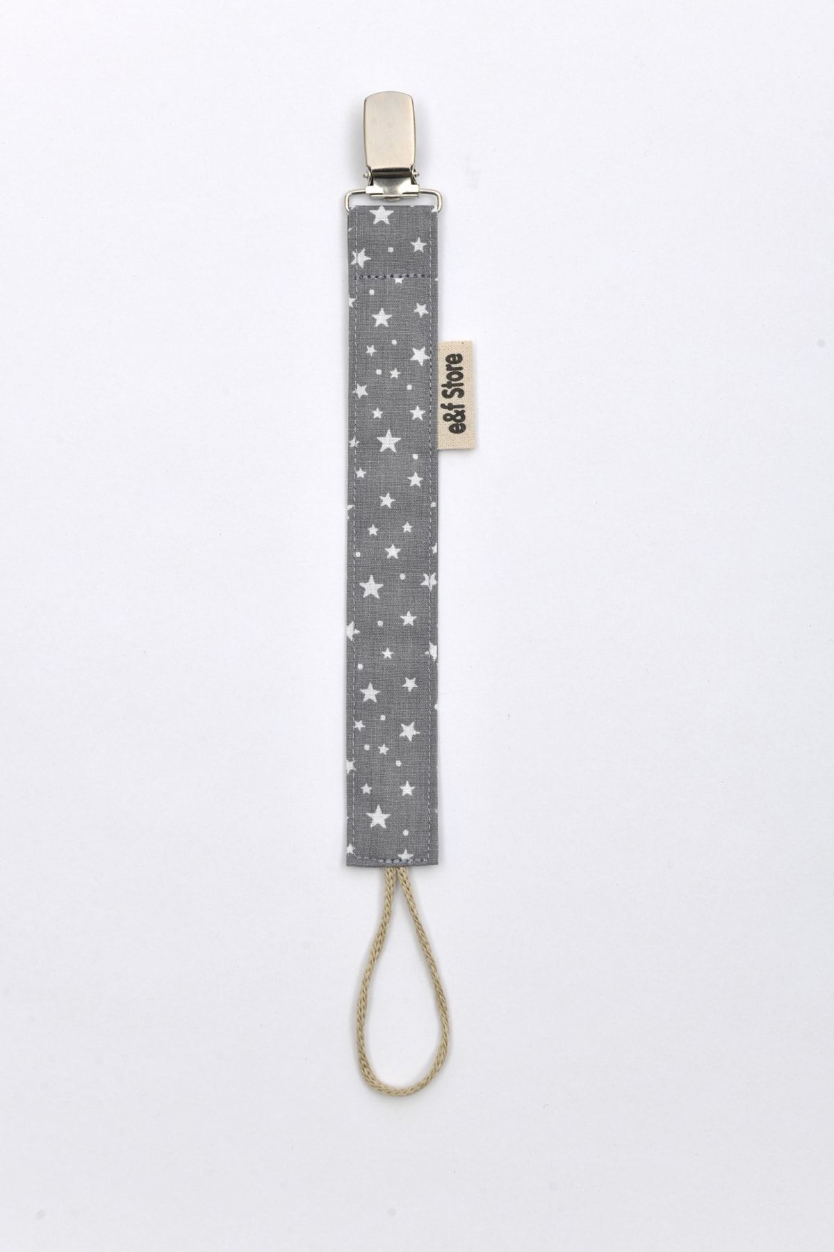 e&f Store Sertifikalı Pamuklu Emzik Askısı - 5'li Set - Mavi Tonları - Bebek Emzik Zinciri fotoğrafı 6 (önizleme)