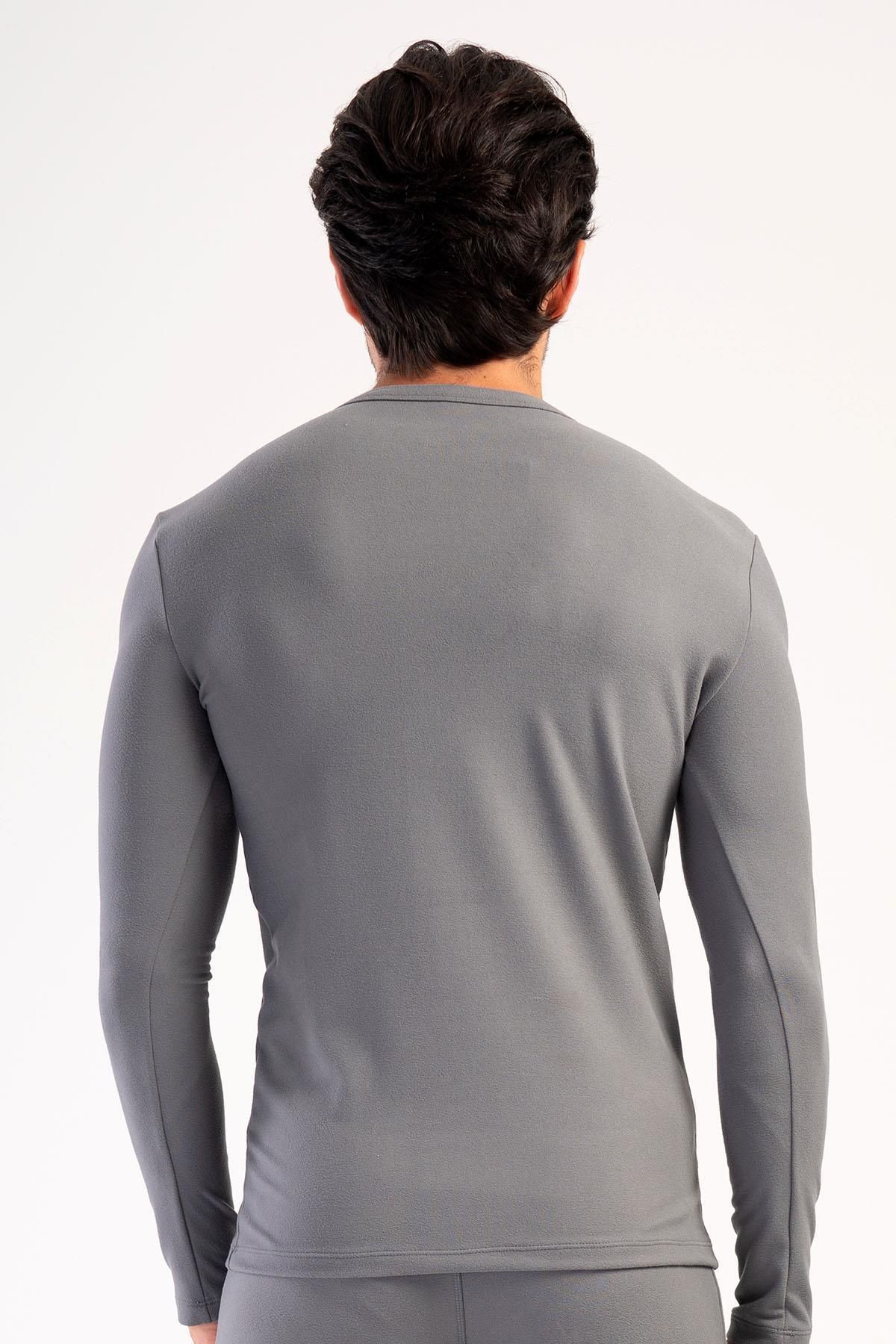 C&City-Men's Thermal T-Shirt - Long Sleeve, Crew Neck, Smoked 409006 4