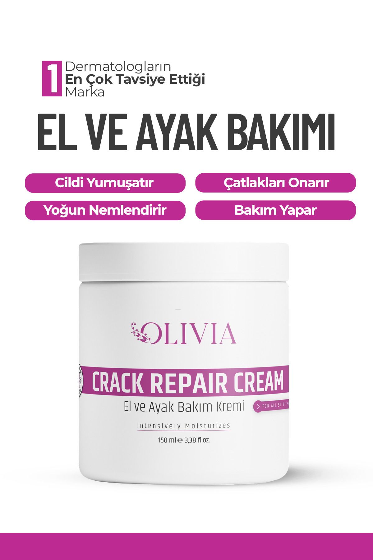 Olivia Wilson Topuk Çatlağı El Ve Ayak Mucizevi Bakım Kremi 150 ml