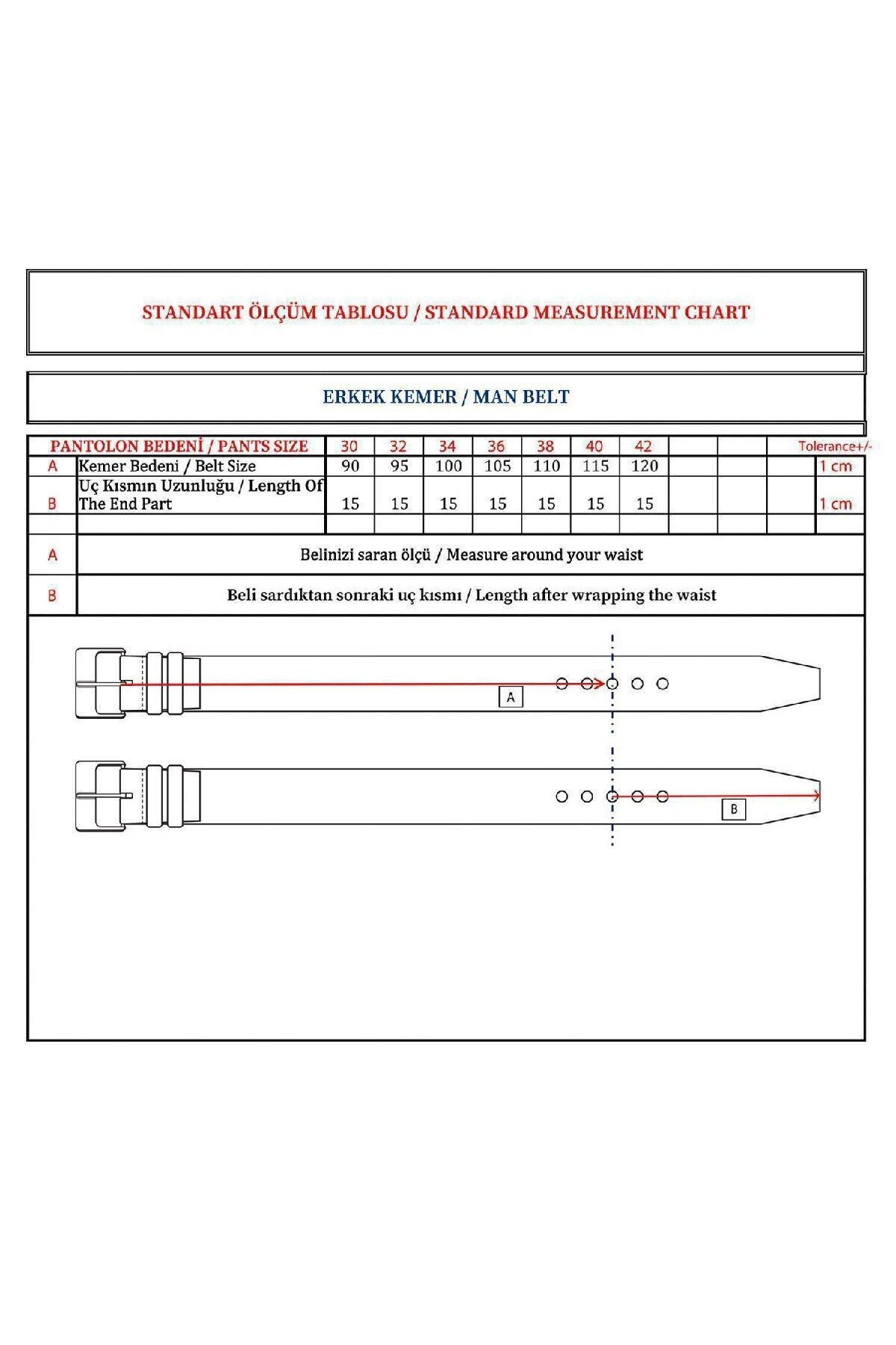 کمربند جین چرم مصنوعی طرح دار مردانه DeFacto M4106AZNS