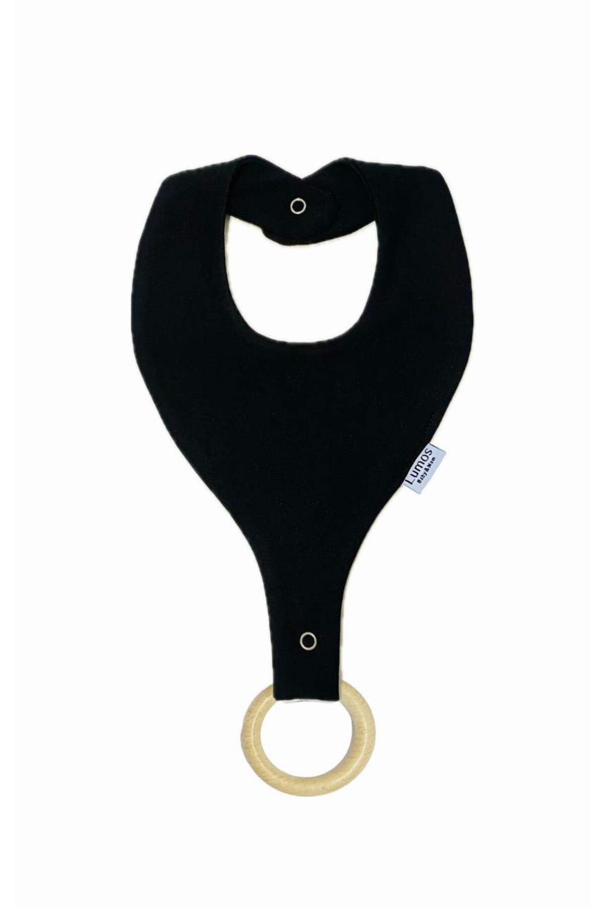 Lumos Trade Emzik Tutucu Mama Önlüğü - Siyah Renk %100 Pamuk Kumaş Emzik Askısı fotoğrafı 7 (önizleme)