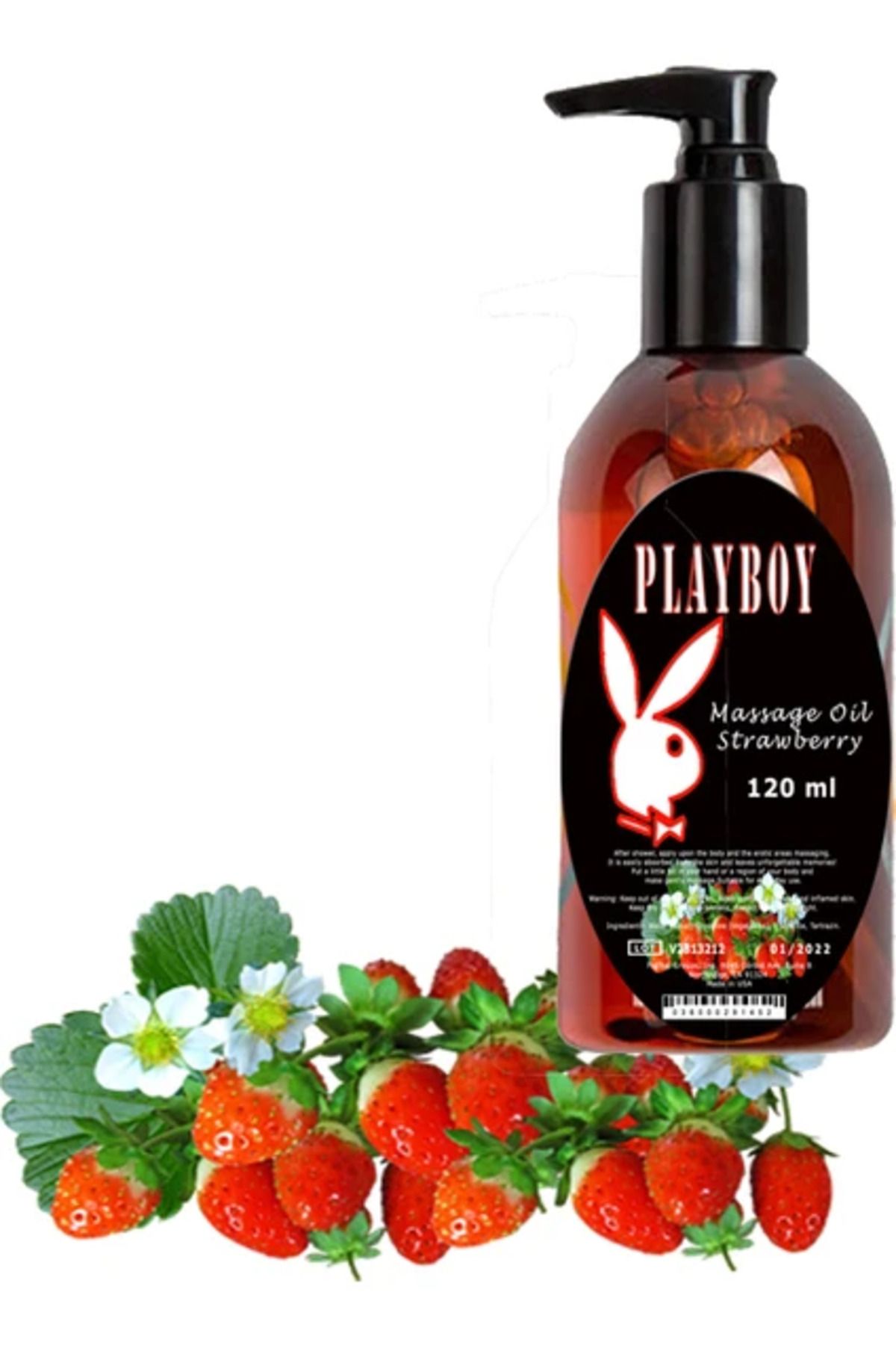 Playboy Strawberry Massage Oil 120 ml Çilek Aromalı Vücut Masaj Yağı