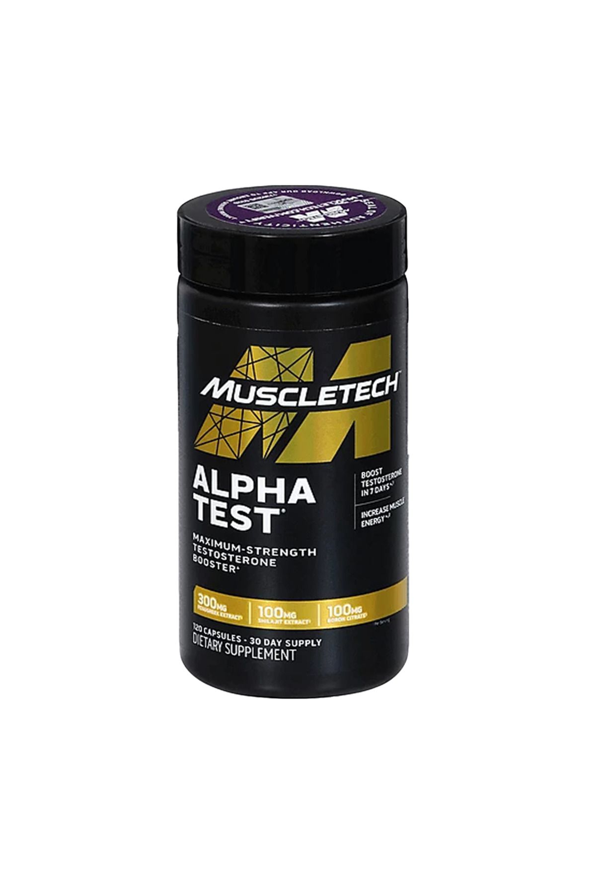 MUSCLETECH Alpha Test Tribulus + Fenugreek + test booster 120 Capsules