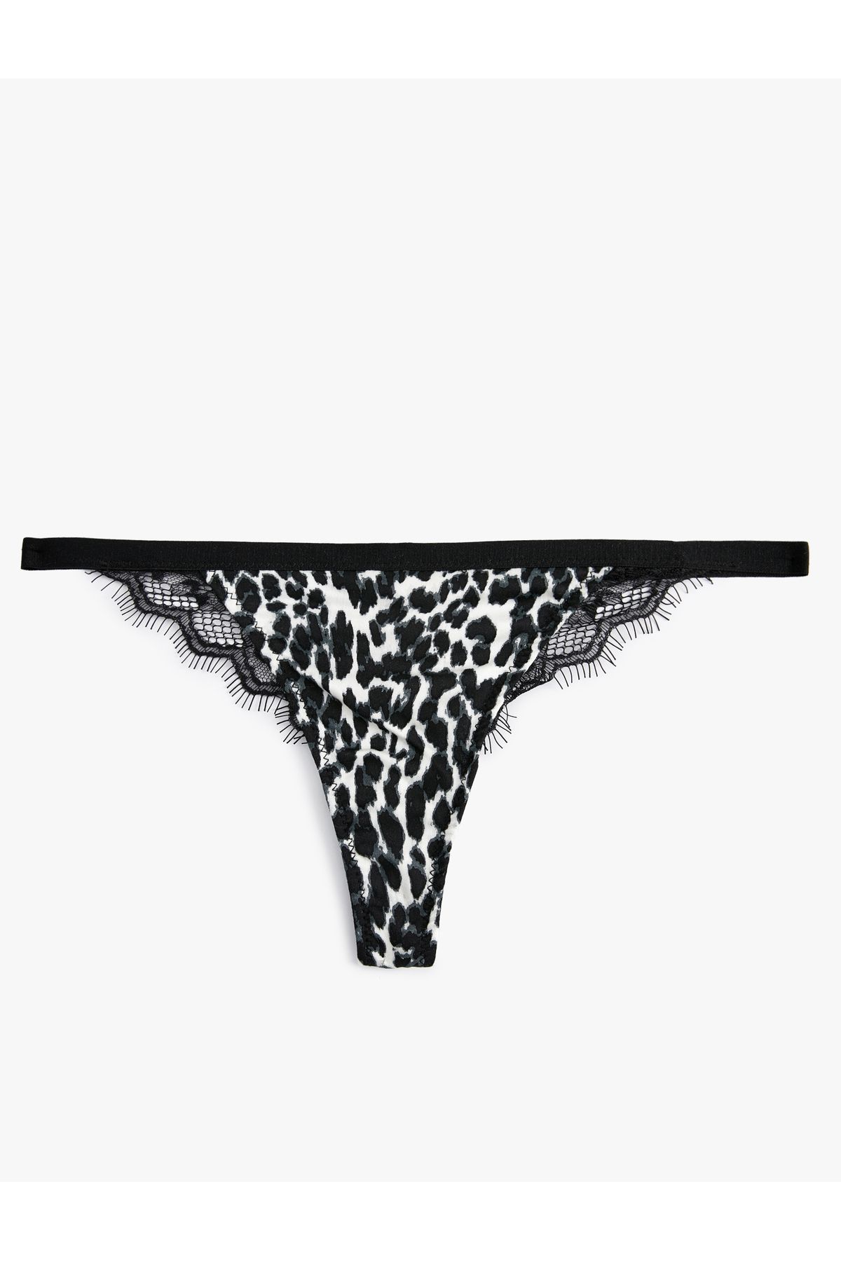 Koton-Leopard Patterned String Panties Lacy Viscose 7