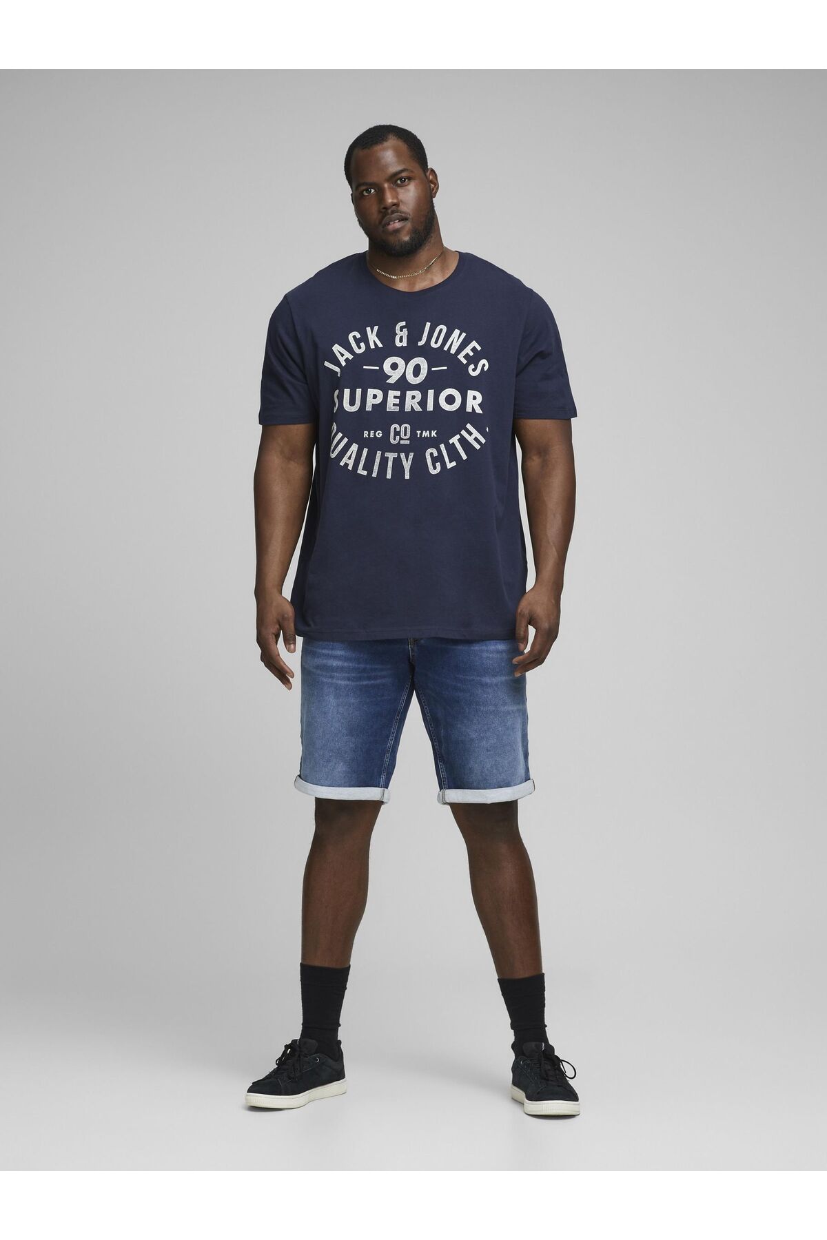 Jack & Jones Plus-T-Shirt Plus Einfarbig T-Shirt 5