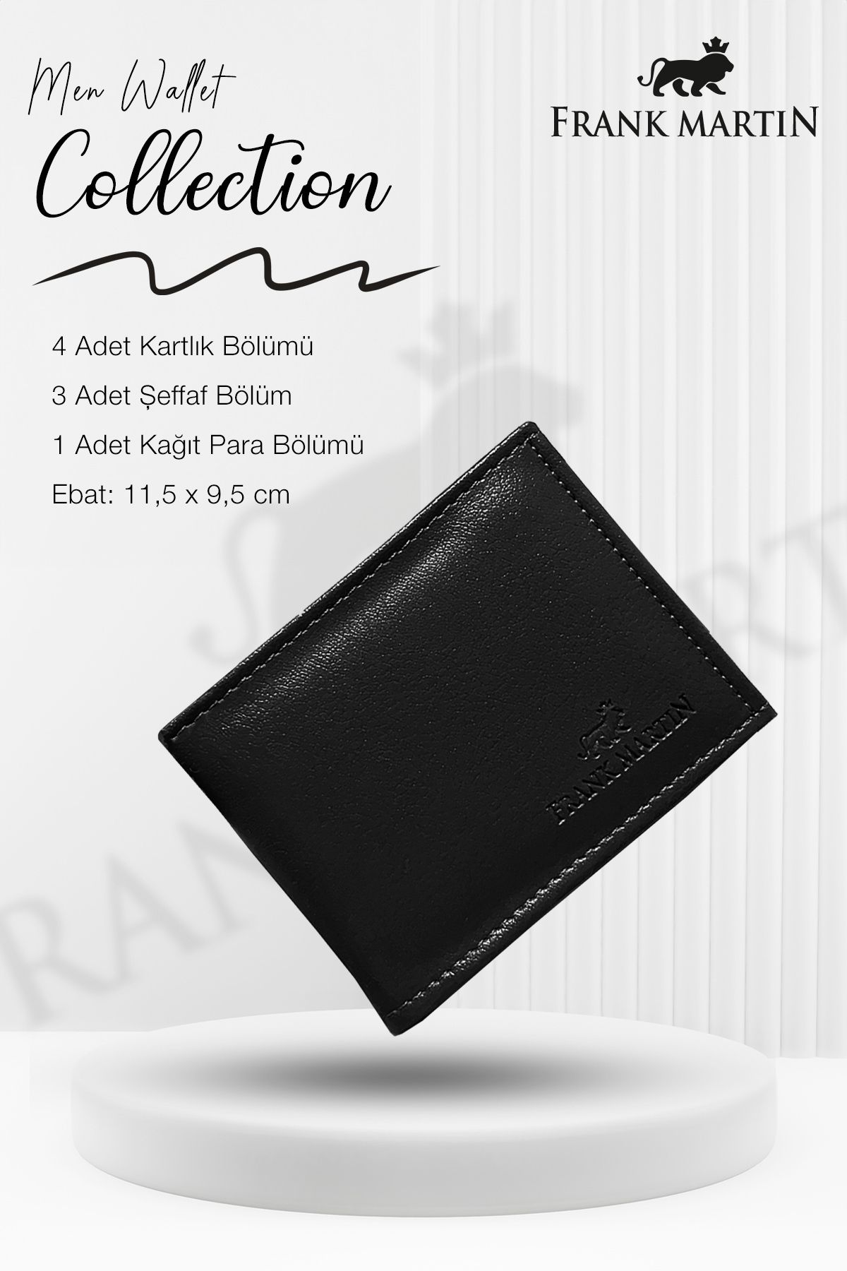 کیف پول مردانه هدیه ویژه جعبه 3 ست مخصوص شیک چرم نگهدارنده کارت چرمی مجموعه 50 001 Frank Martin