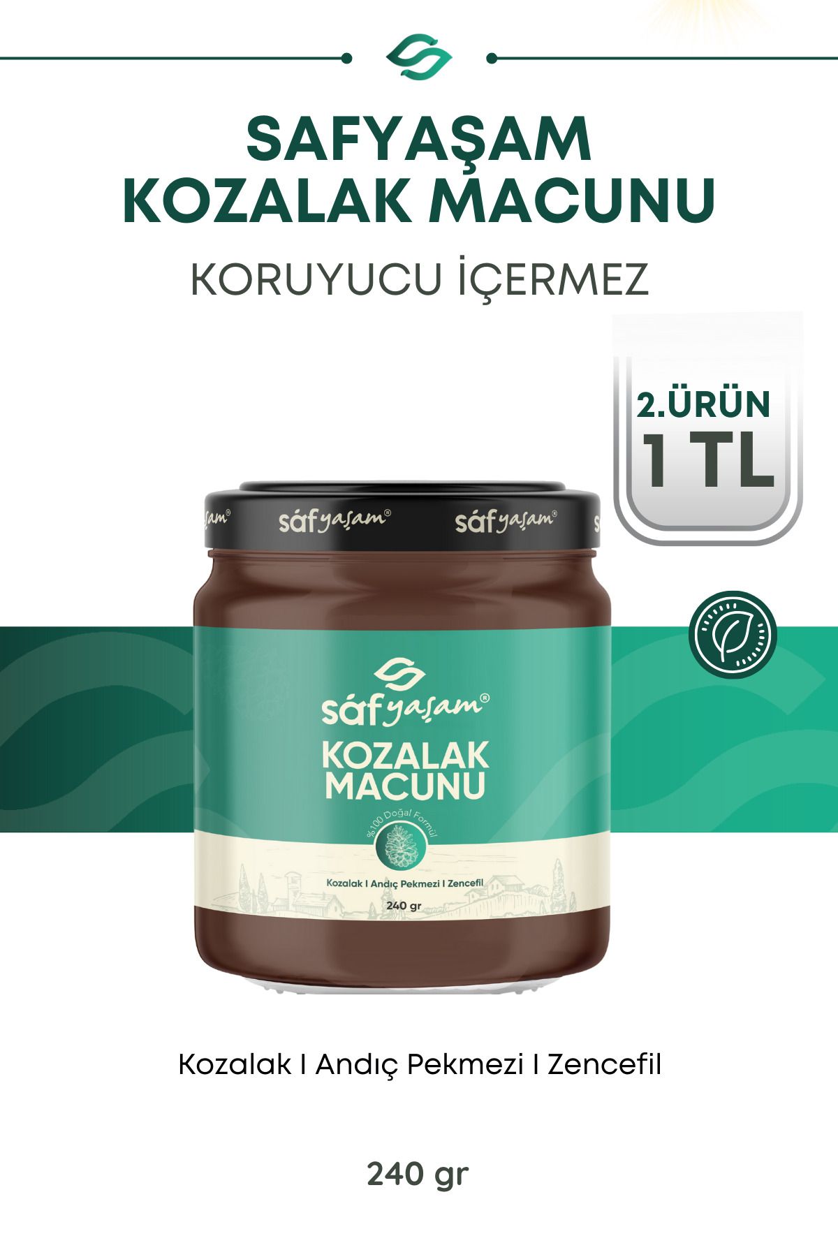 Safyaşam Kozalak Macunu Pekmezi Çam Kozalağı 240gr