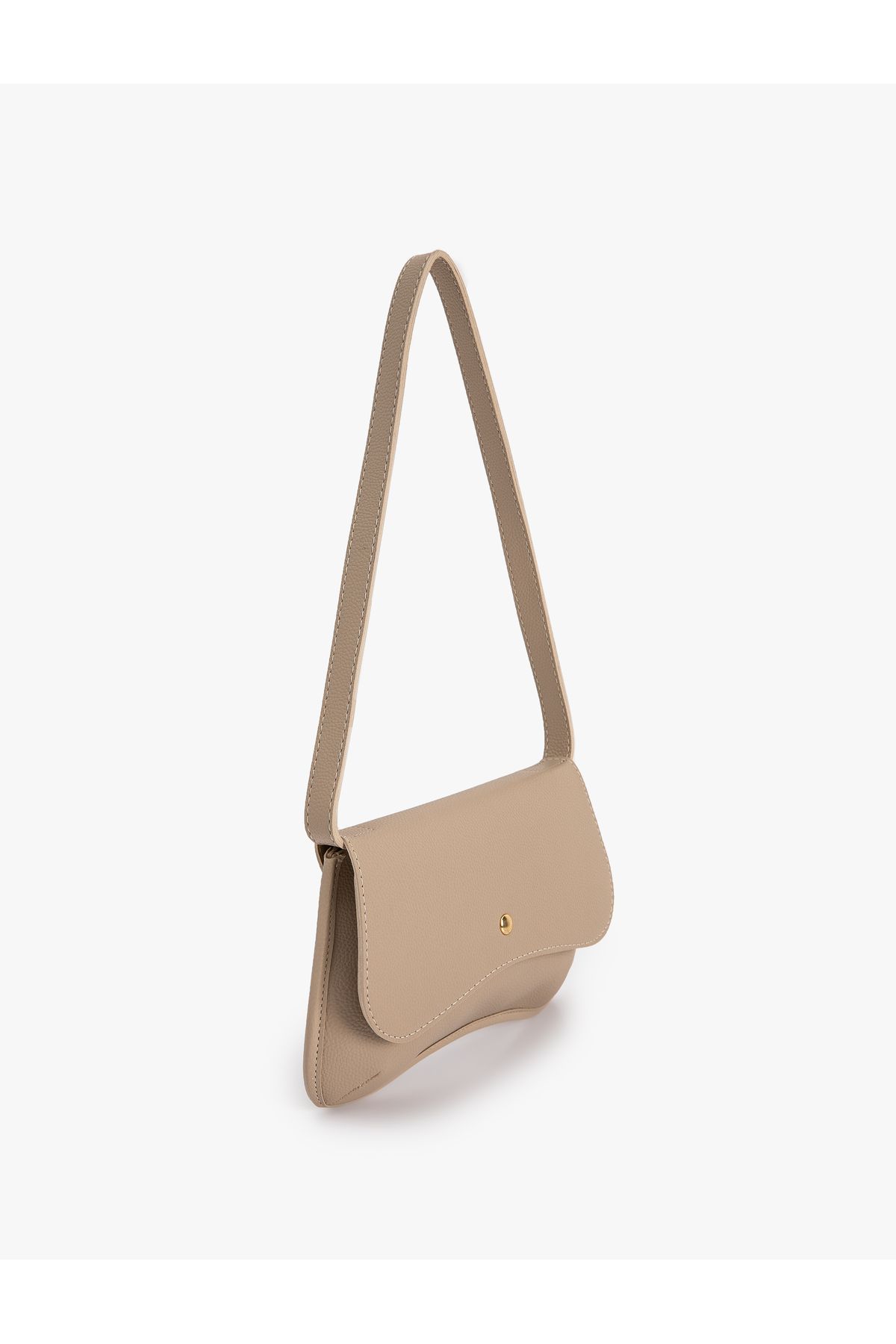 Koton-Asymmetric Cut Baguette Bag - Artificial Leather 3