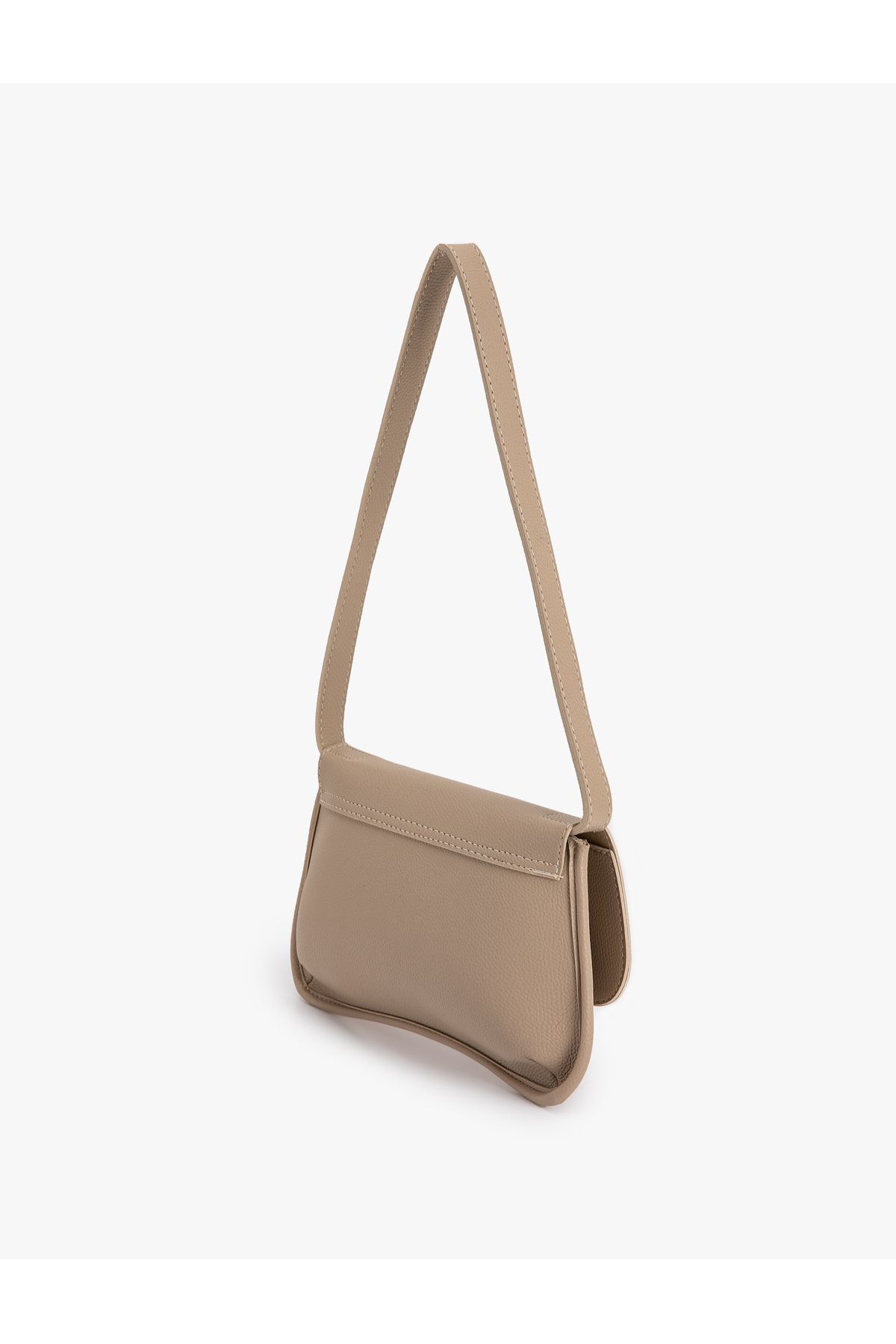 Koton-Asymmetric Cut Baguette Bag - Artificial Leather 4