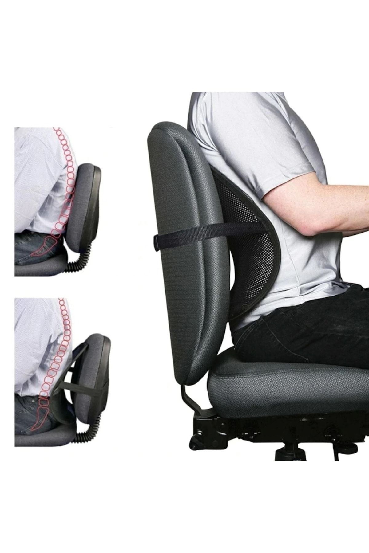 Autokit-Auokit Orthopedic Cushion - Anti-Buckle with Lumbar and Back Support, 2 Pieces 4