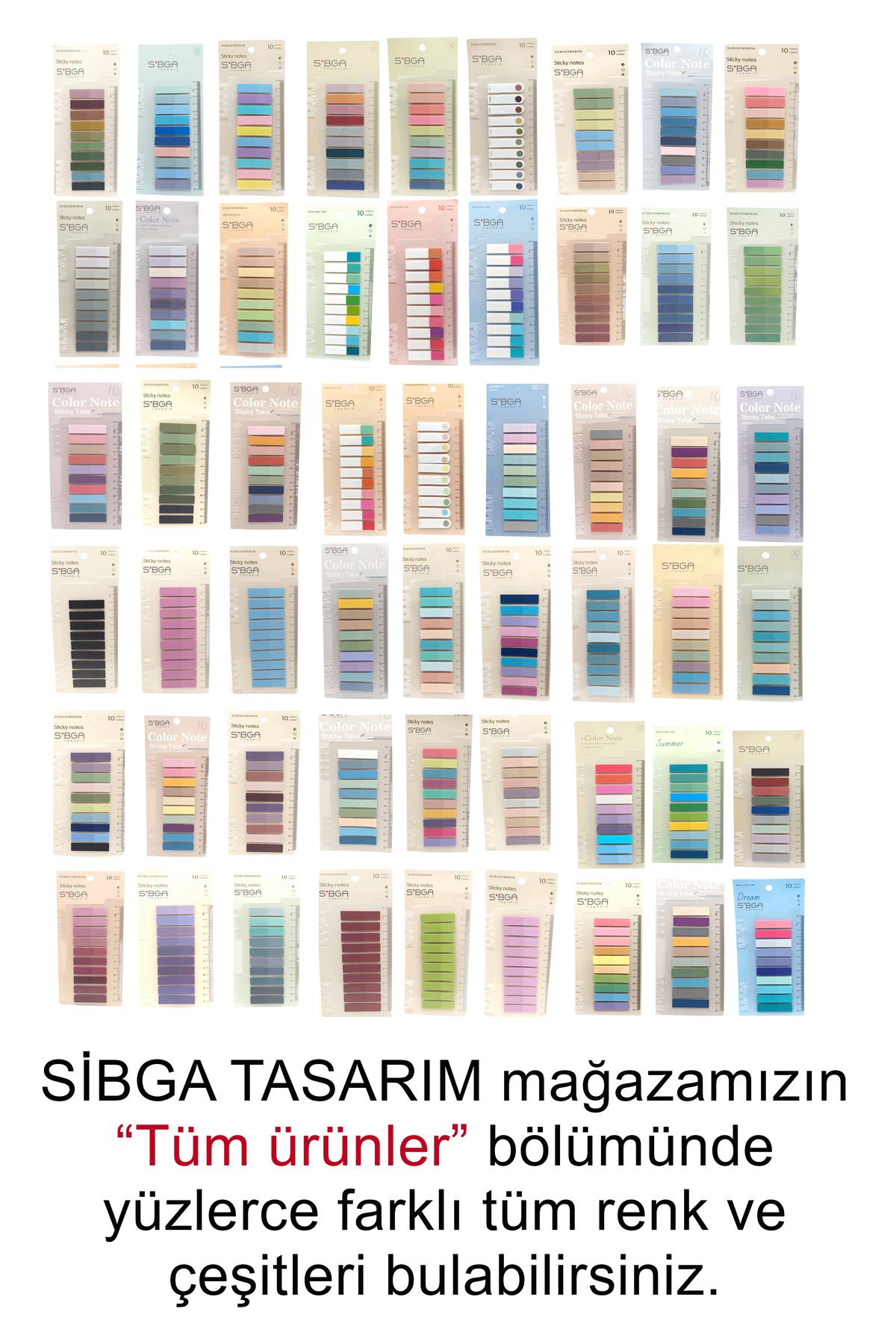 sibga tasarım-Hârtie de notițe post-it de culoare transparentă violet - autocolant cu semne de carte 7