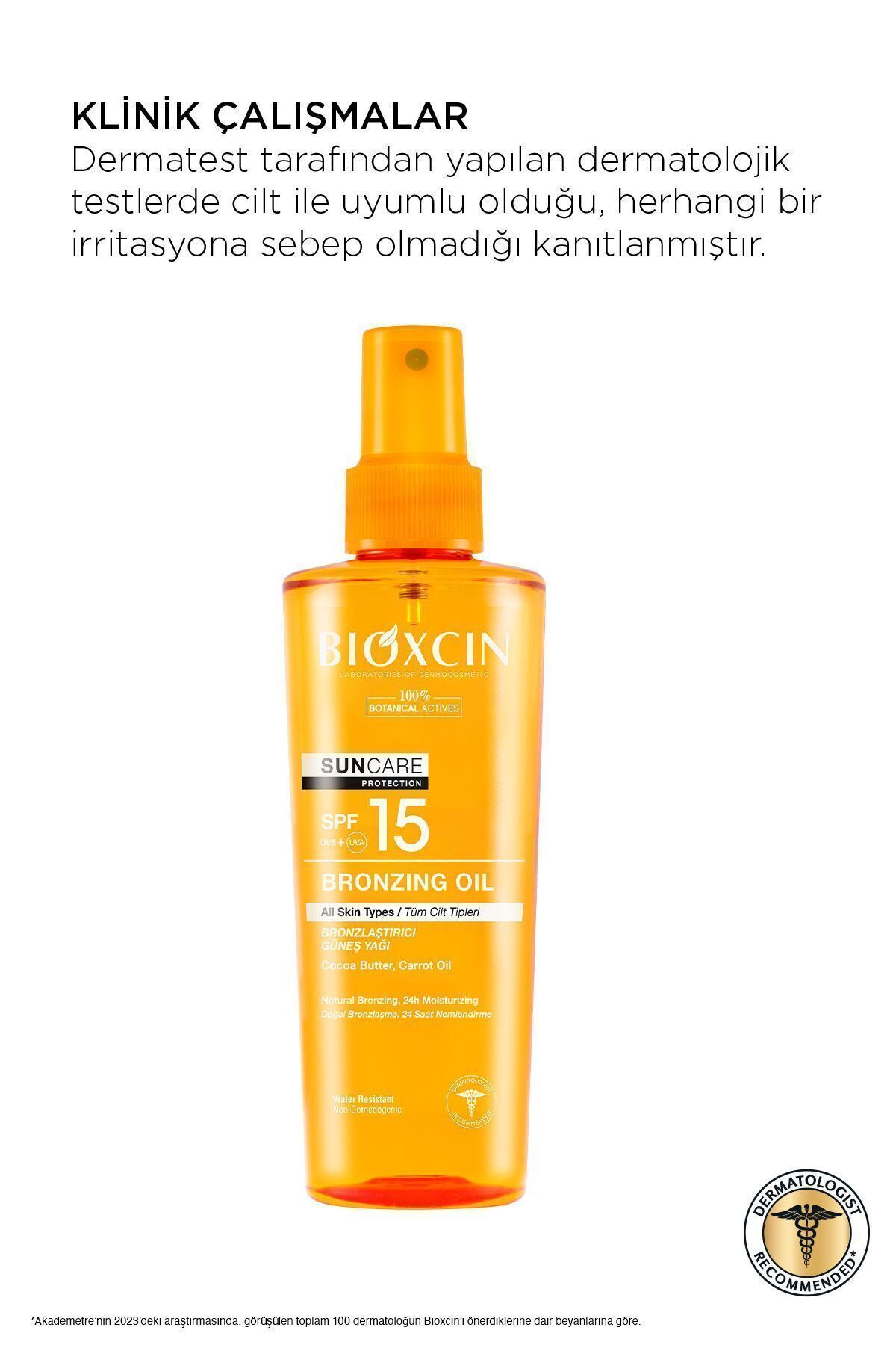 Bioxcin-زيت برونزر للعناية بالشمس 200 مل 15 عامل حماية من الشمس 5
