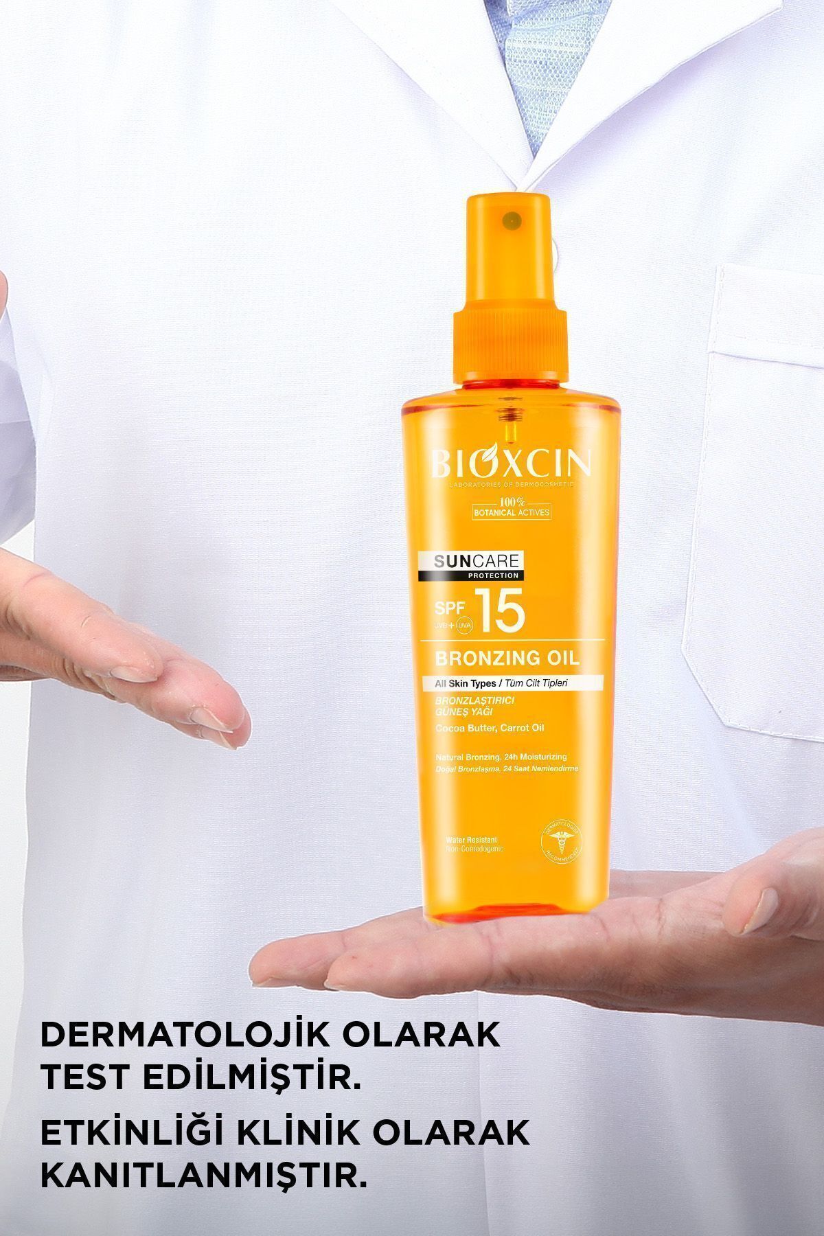 Bioxcin-زيت برونزر للعناية بالشمس 200 مل 15 عامل حماية من الشمس 3