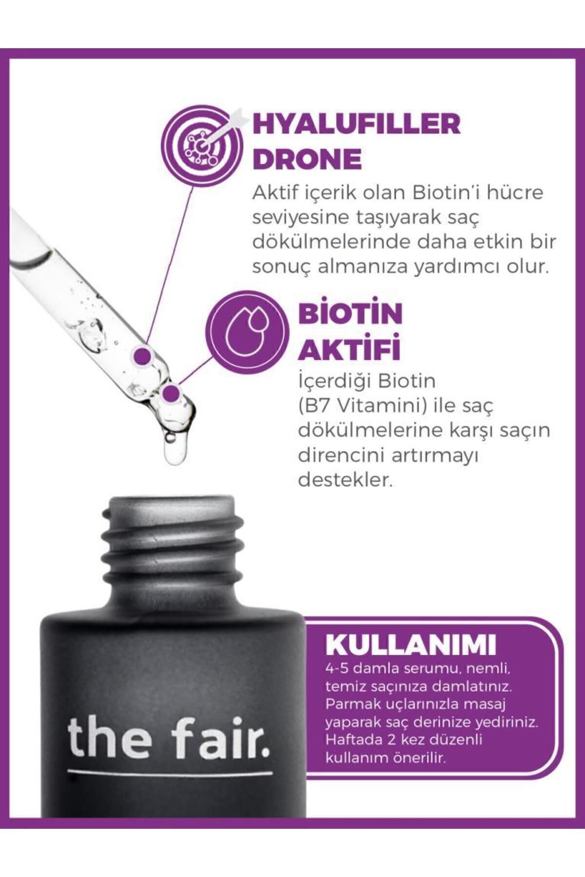 The Fair the fair. Drone-targeted Biotin Dökülme Önleyici Vegan Saç Serumu %1 Hyalufiller Drone Biotin 50ml-2