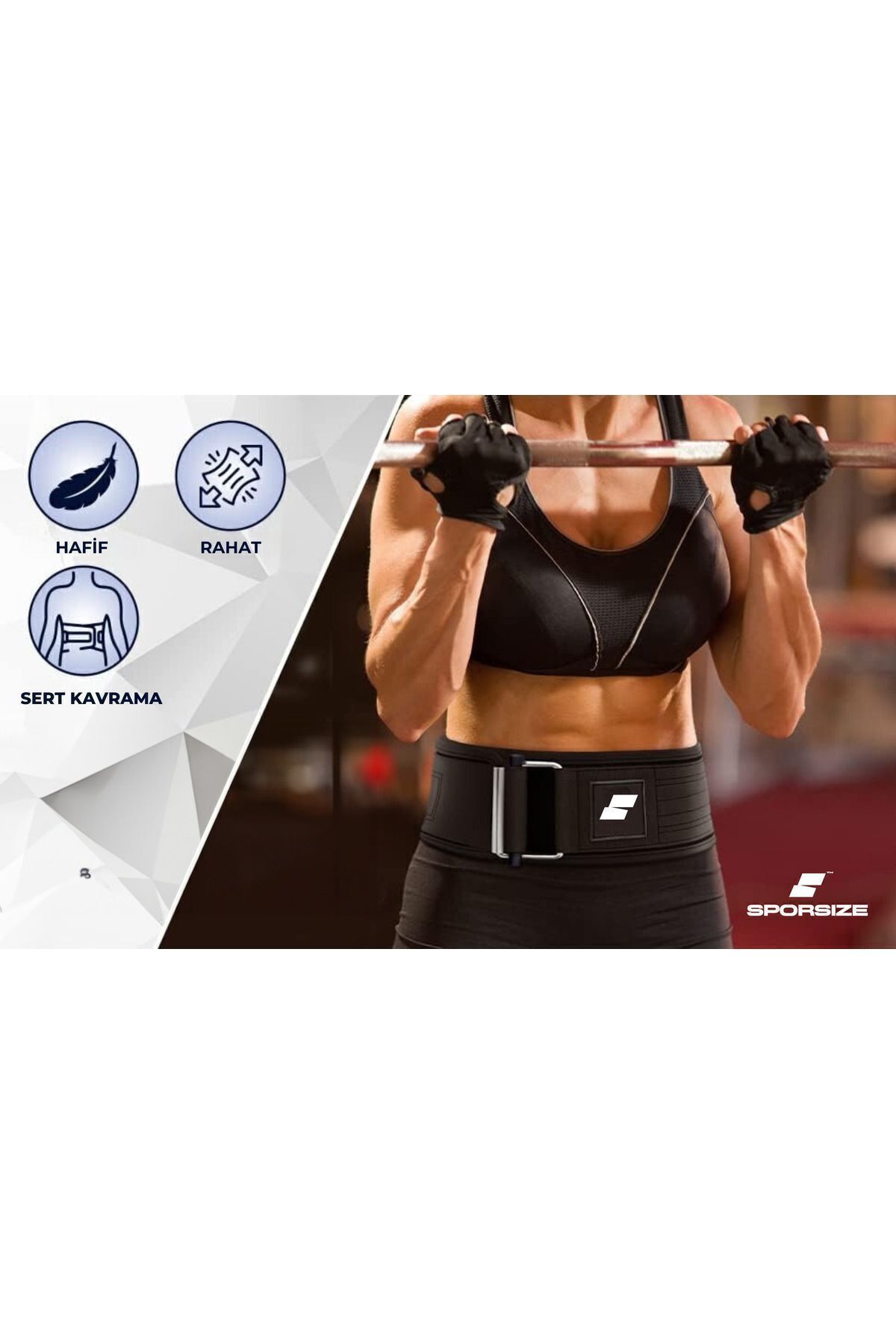 Sporsize-Professional Weight Lifting Belt - Fitness Belt Size S/M 5
