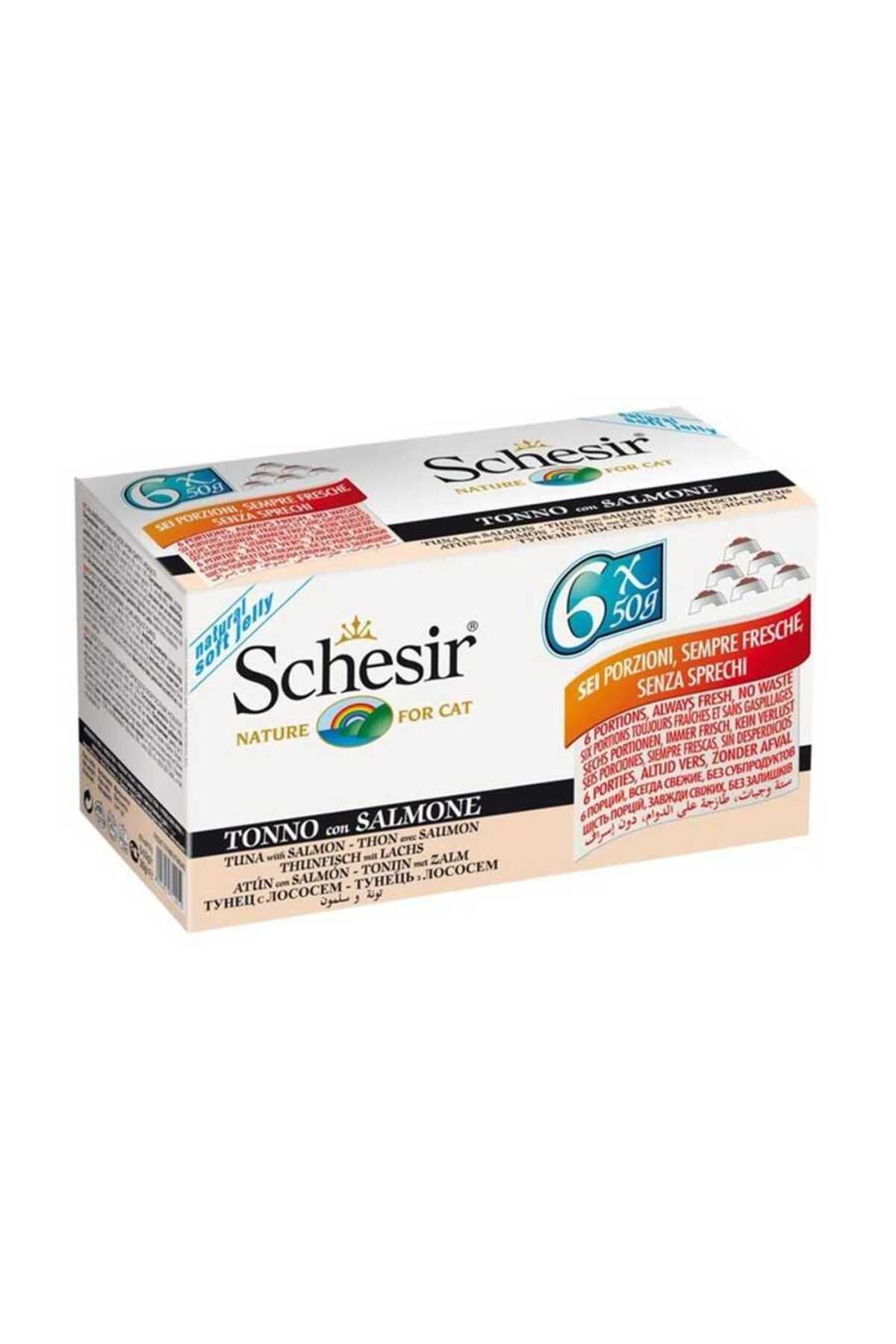 Schesir Ton Ve Somonlu Kedi Konservesi 6x50 gr