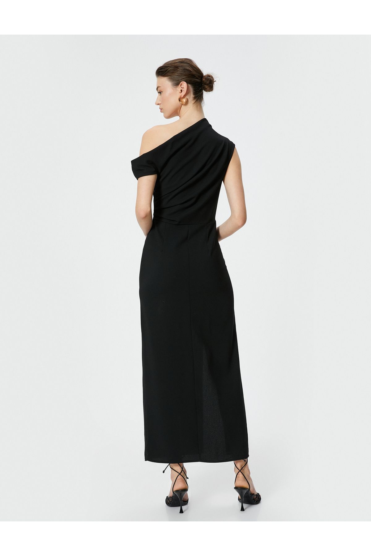 Koton-Φόρεμα One Shoulder Midi Draped Slit 4