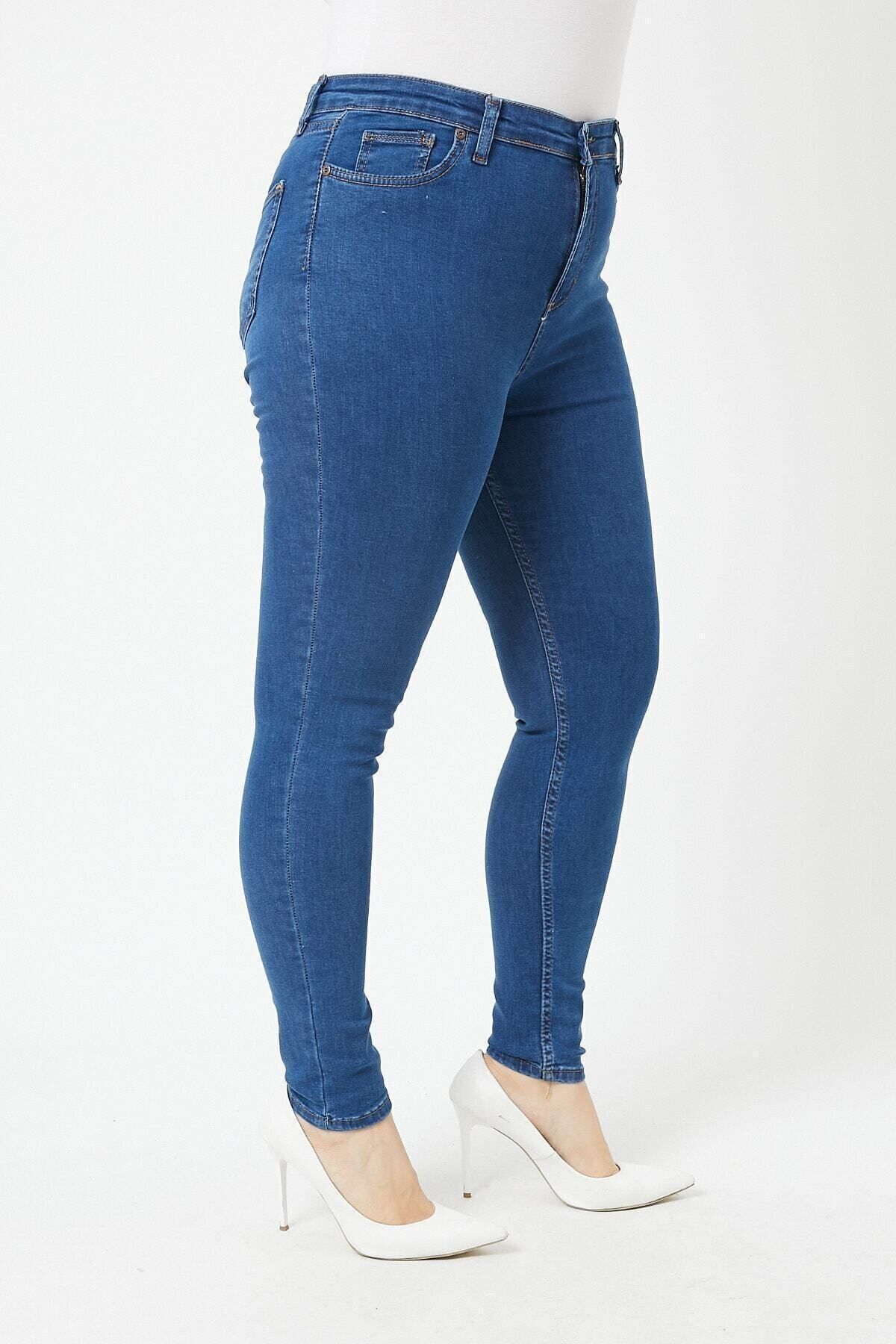 TRENDNATUREL-Large Size Oversize Jeans Medium Blue S.o.l.m.a.z (COLLECTOR) We Have a Size Chart 5