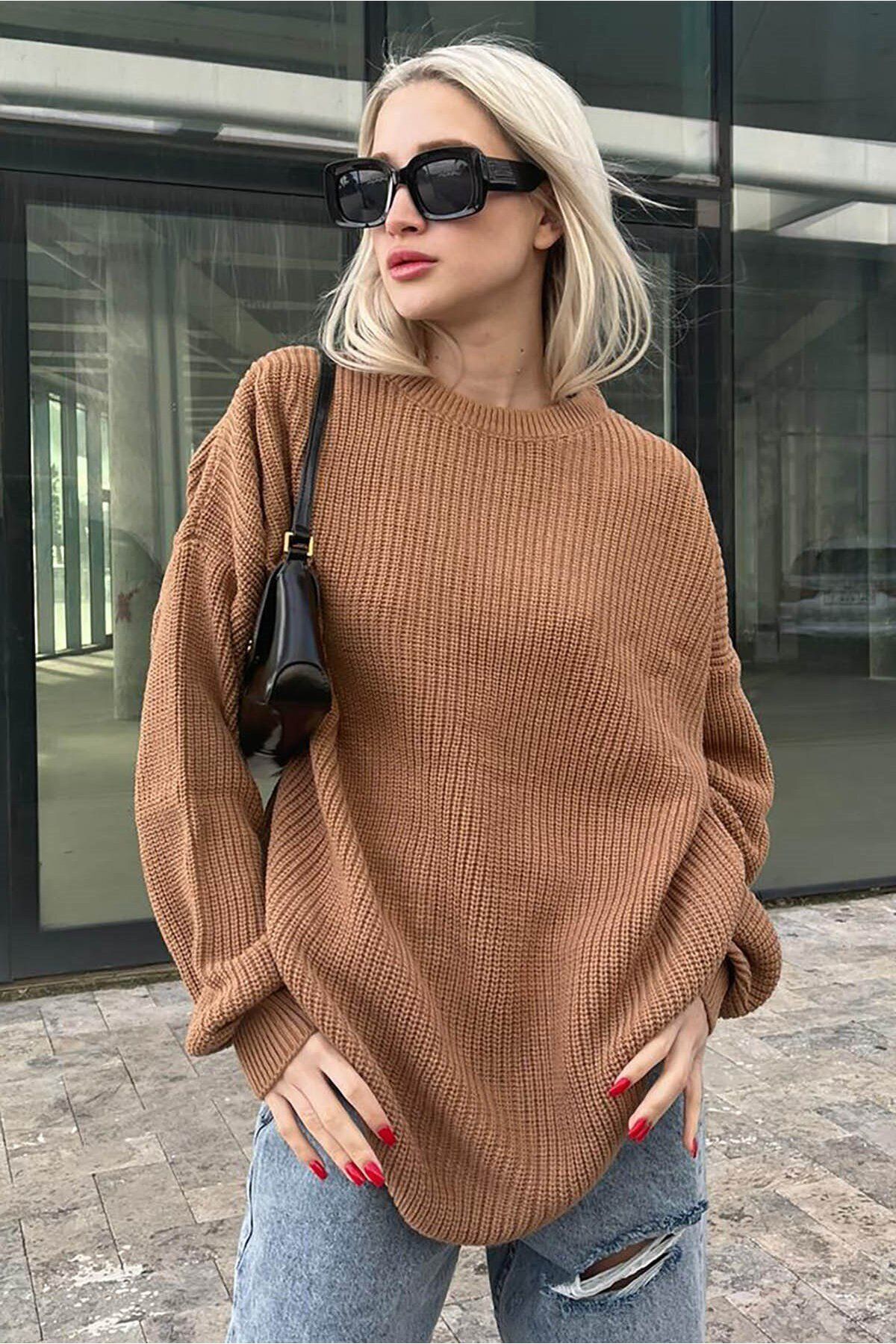 ژاکت اصلی Madmext Mink Crew Neck Mg1264