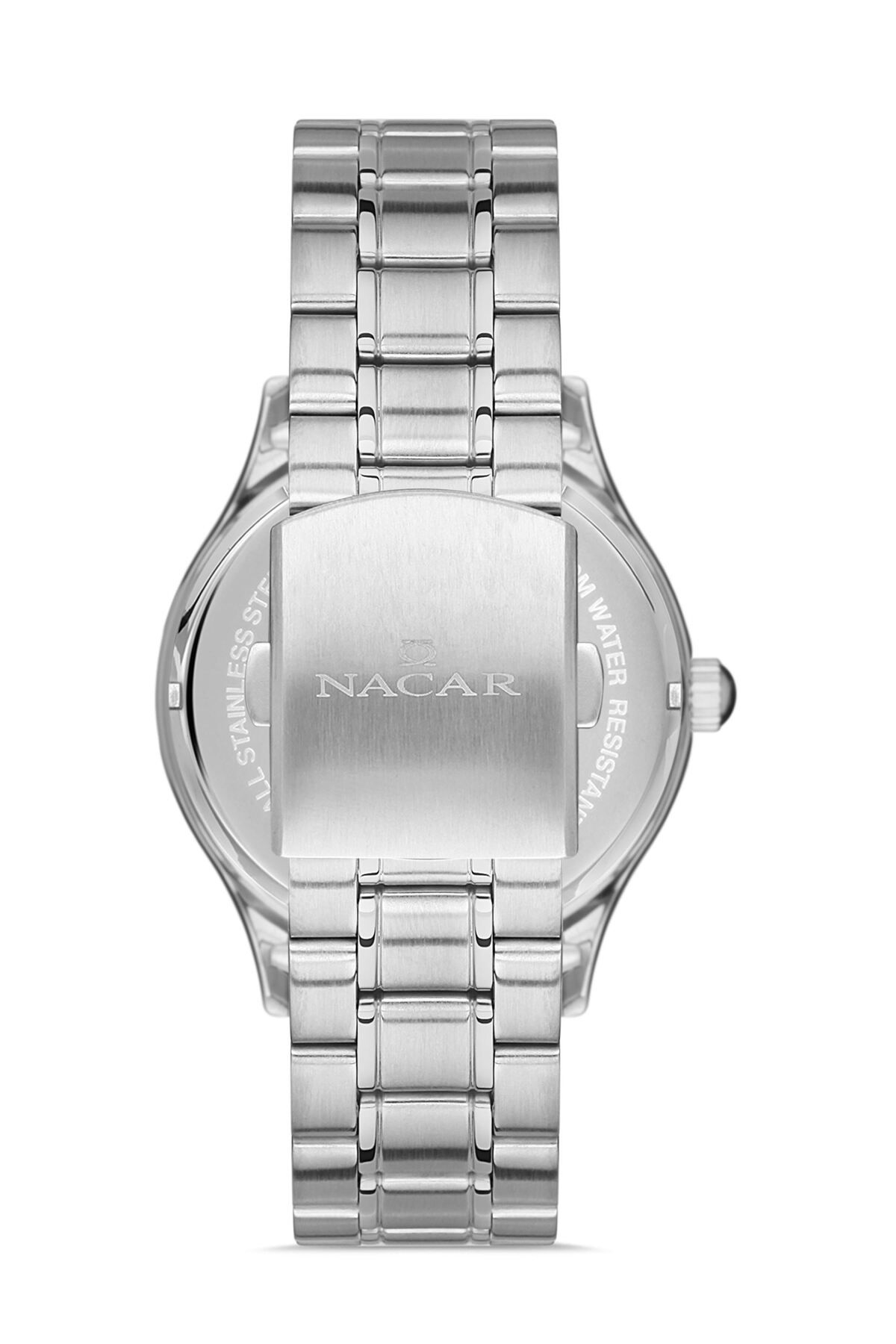 Nacar-Black Dial Classic Stainless Steel 5 Atm 43 mm Men's Wristwatch 3