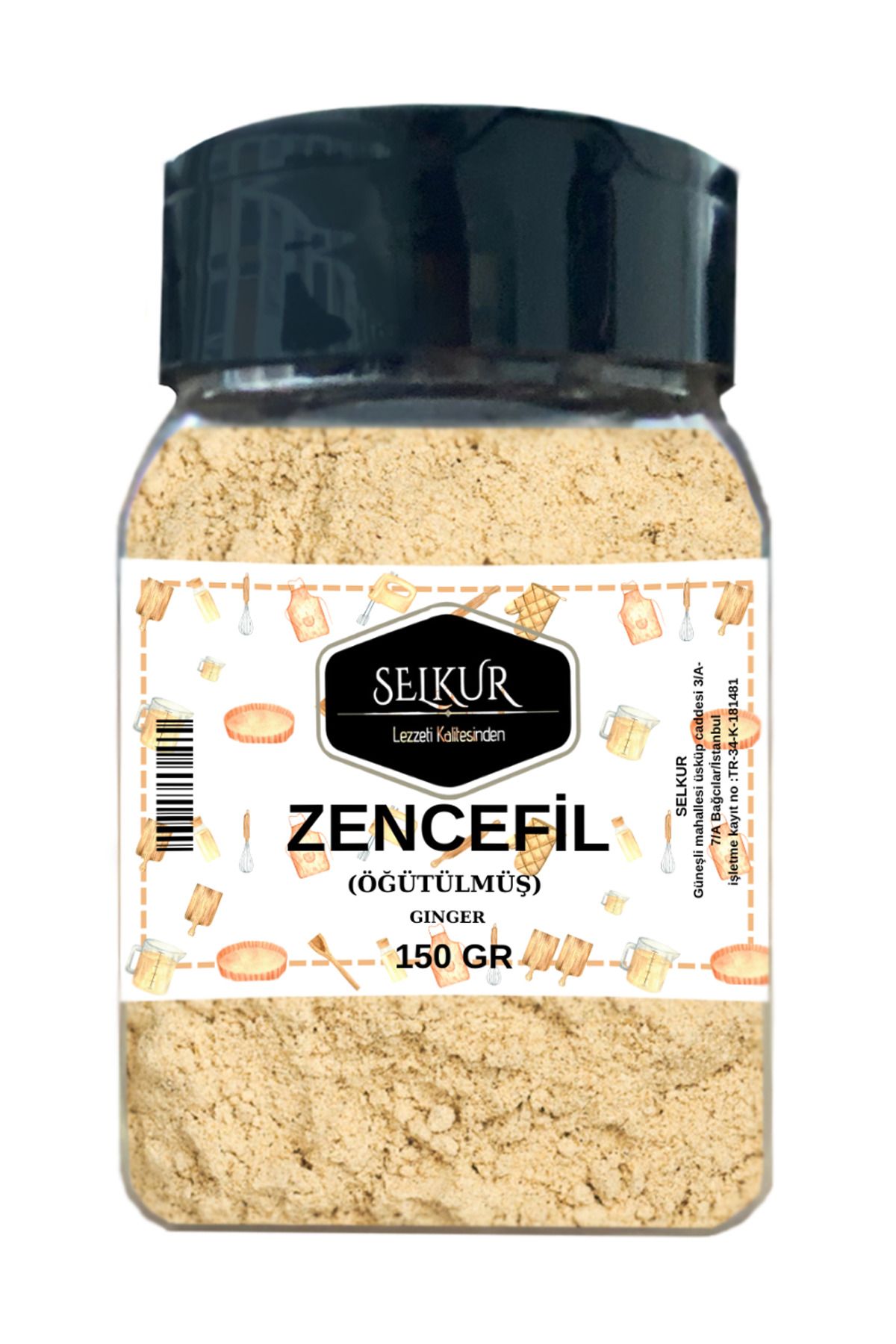 SELKUR Toz Zencefil 150gr(ÖĞÜTÜLMÜŞ)